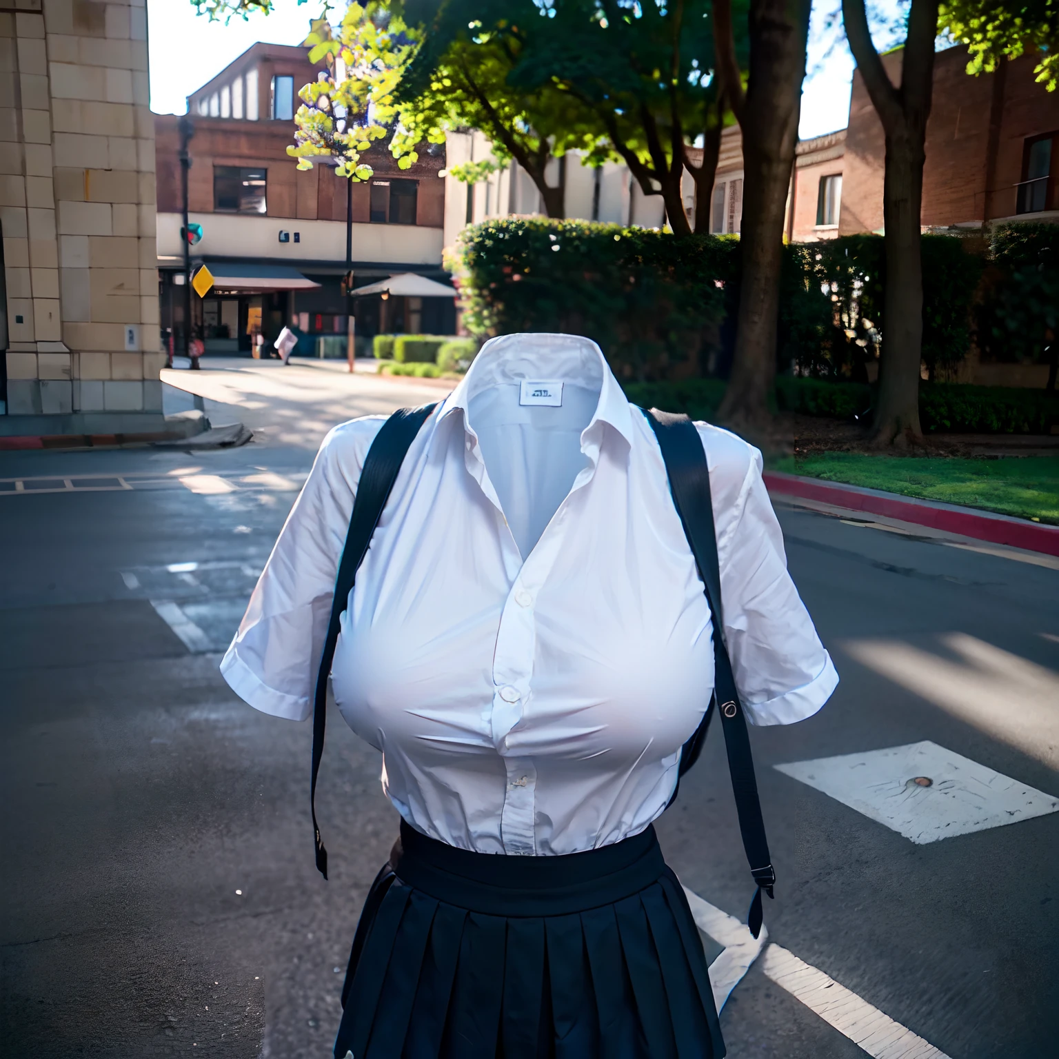 school uniform,((invisible, no humans:1.5, headless:1.5, handless, legless)), (big breast), (close-up to breast),
(8k, RAW photo, best quality, masterpiece:1.2), (realistic, photo-realistic:1.37),photon mapping, radiosity, ((Hasselblad photography)),physically-based rendering,