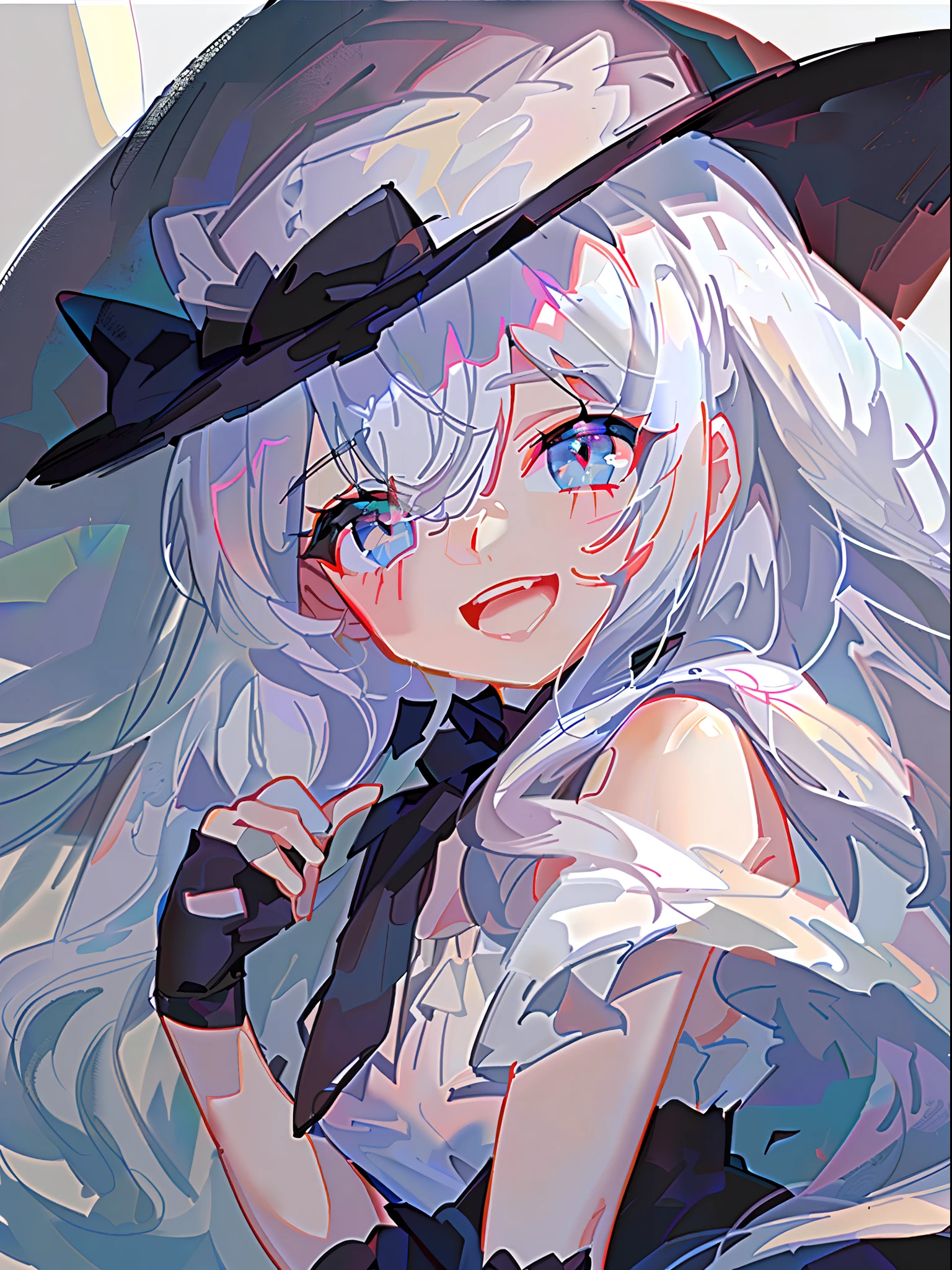 Delicate face,Heterochromic pupils,Nice and delicate eyes,