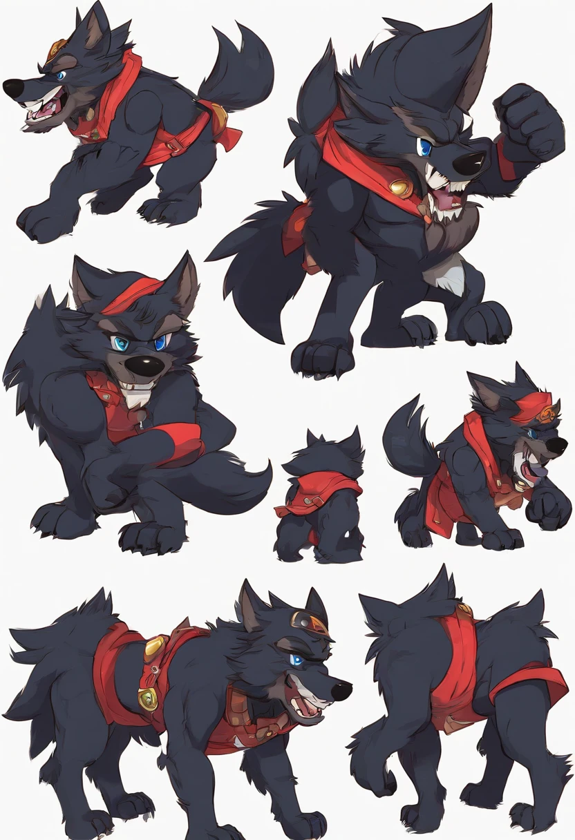 werewolf gigantic black humanoid wolf.