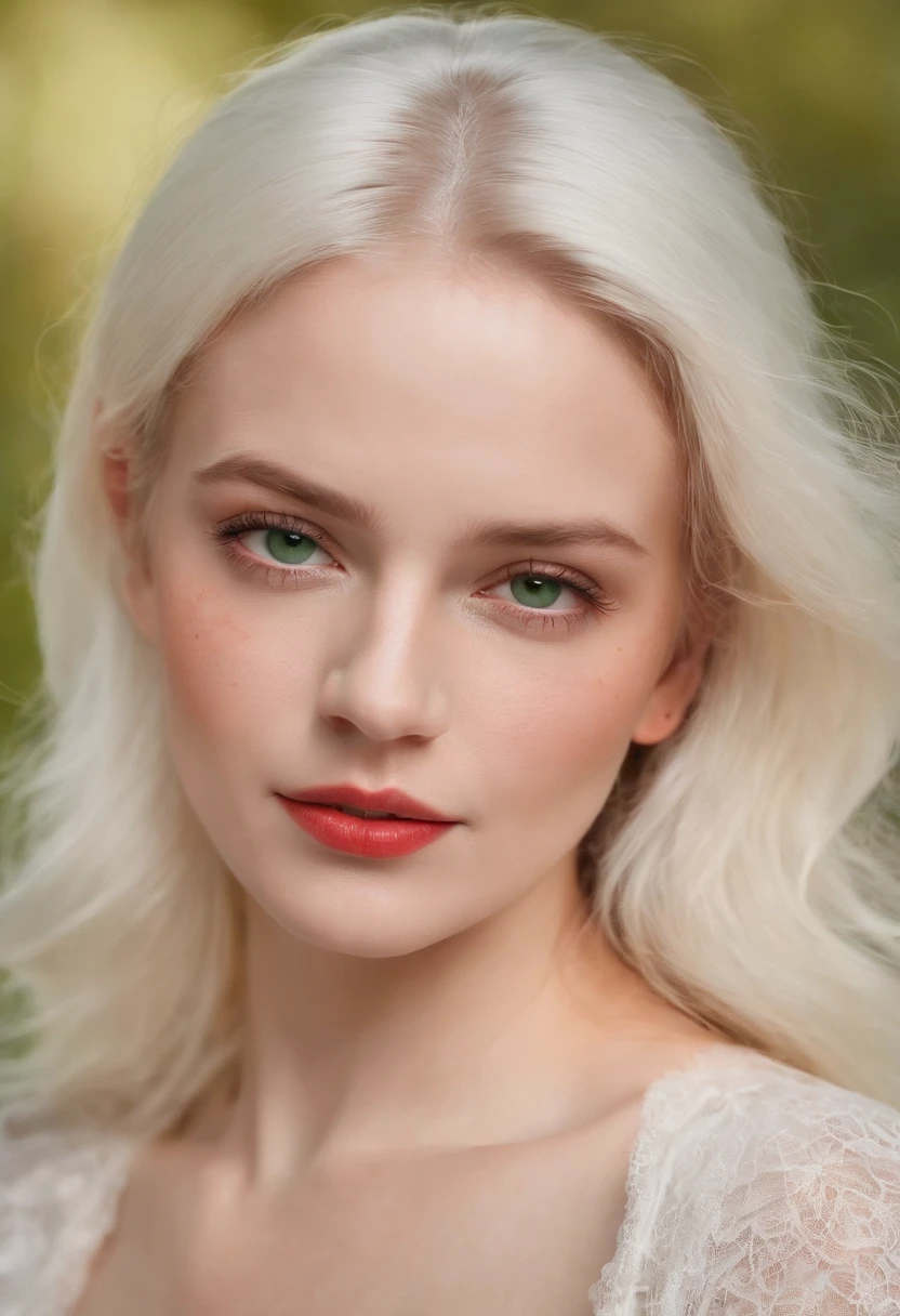 (((Eine tiefe, reddish wound runs across her left cheek))) heller Teint, Frau um 19 Jahre alt, Natural white hair, distinctive green eyes, Kajal tragen, schlank und anmutig, beautiful, Kerzenschein in mittelalterlicher Kulisse, Ultrascharfer Fokus, realistische Aufnahme, mittelalterliche Frauenkleidung, tetradische Farben (Narbe:1.4), curvy