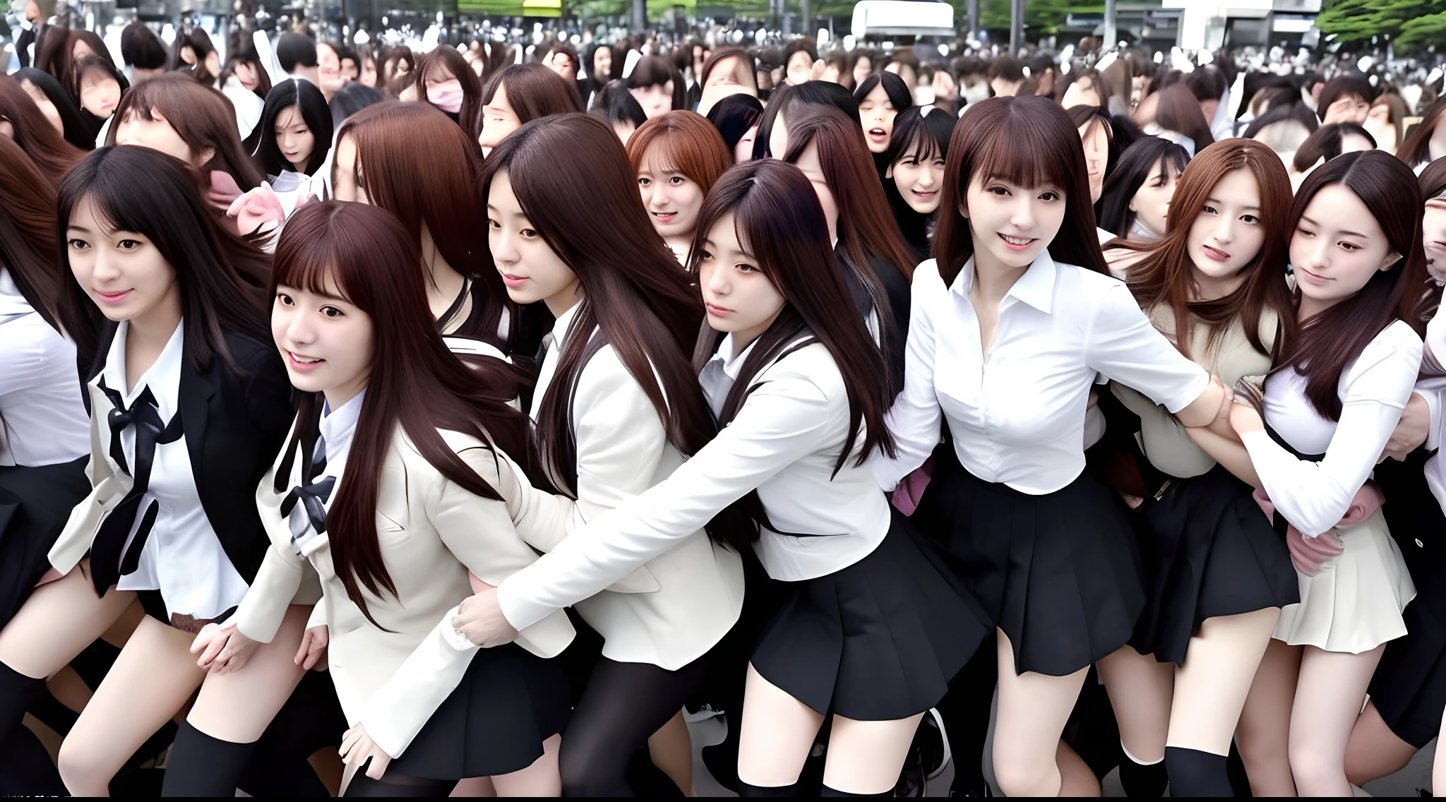 An ultra-high picture quality、40 female students 500 female students in Japan Crowd of Women rialistic photo in group photograph harems Mobbed Assaulting a man Black tights