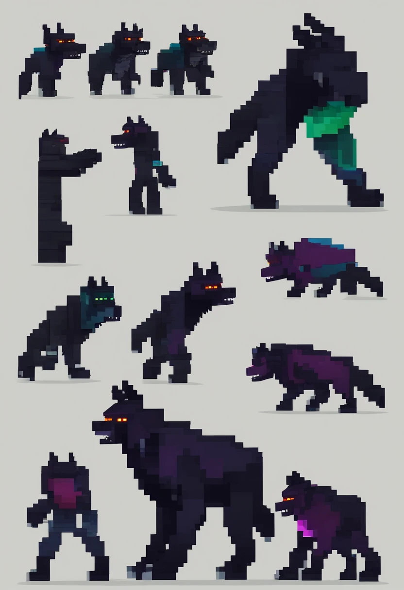werewolf gigantic black humanoid wolf.