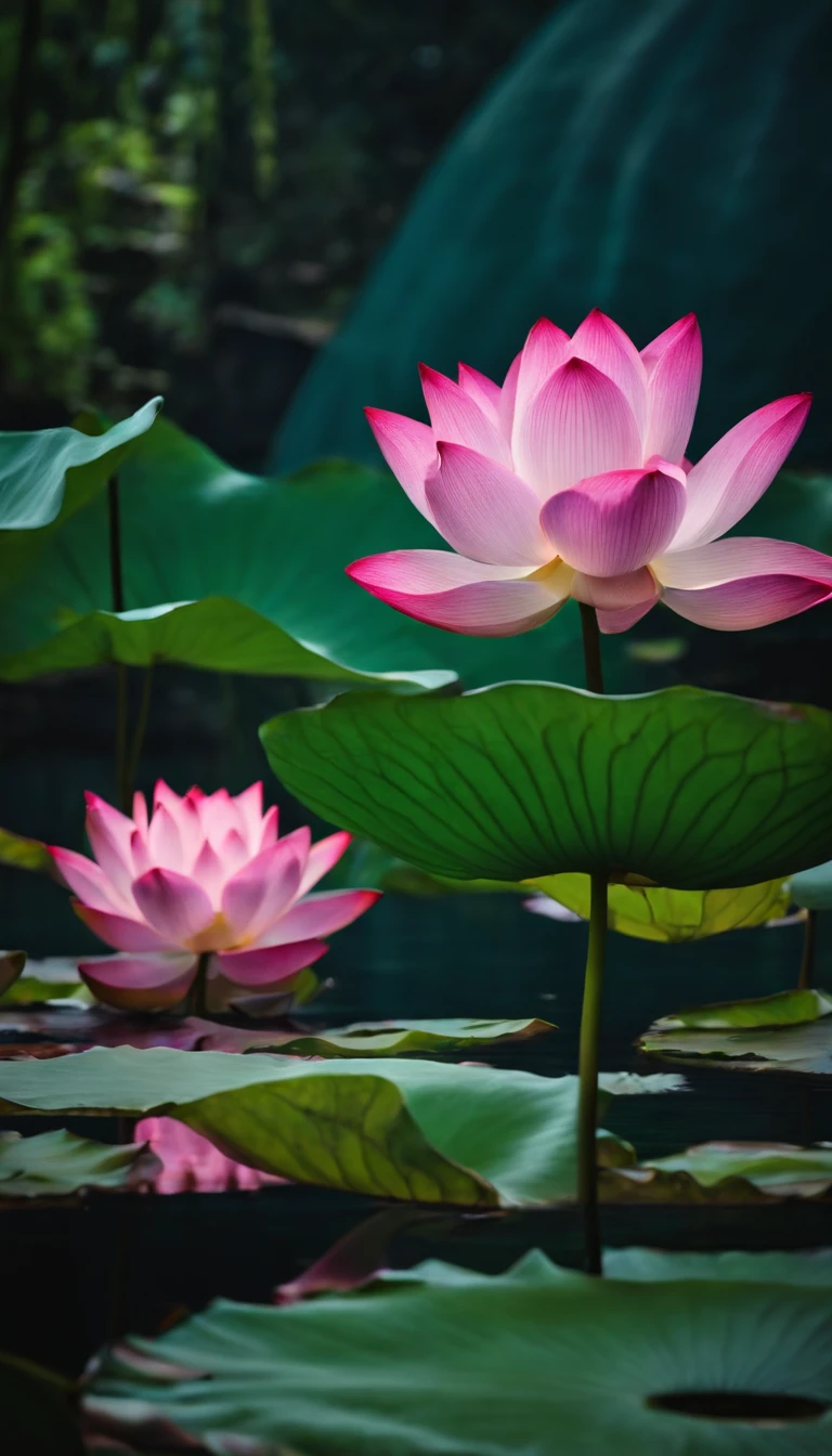 fantasy, magic energy,thailand、Lotus flowers bloom