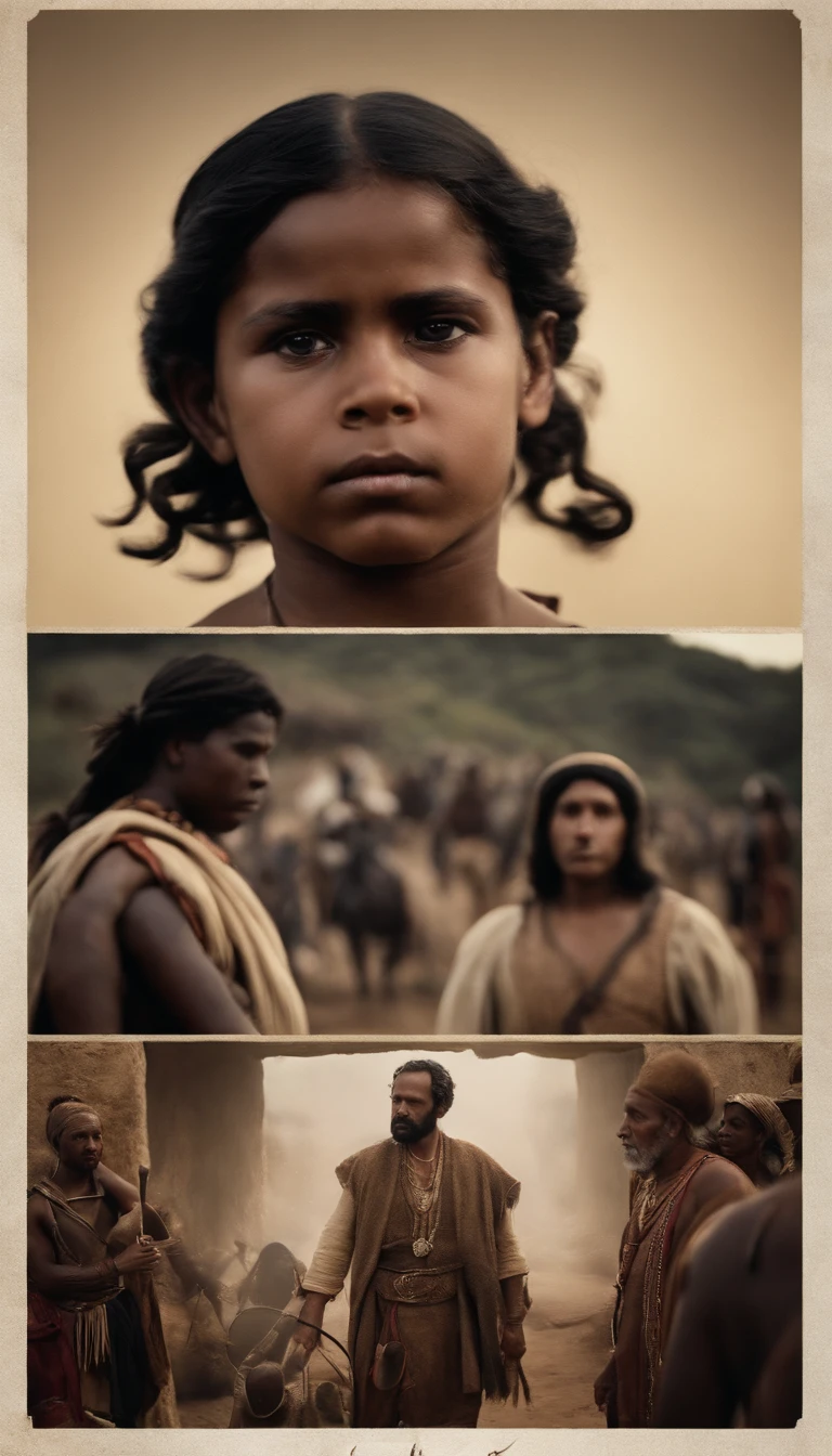 Image that depicts the consequences of Cabral's arrival, such as colonization and cultural exchange between the Portuguese and the indigenous