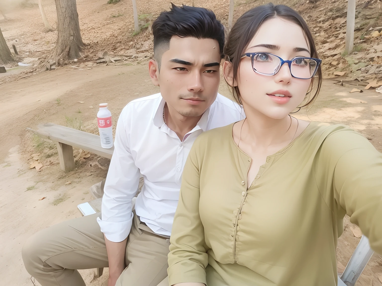 Realistic couple anime,smooth skin