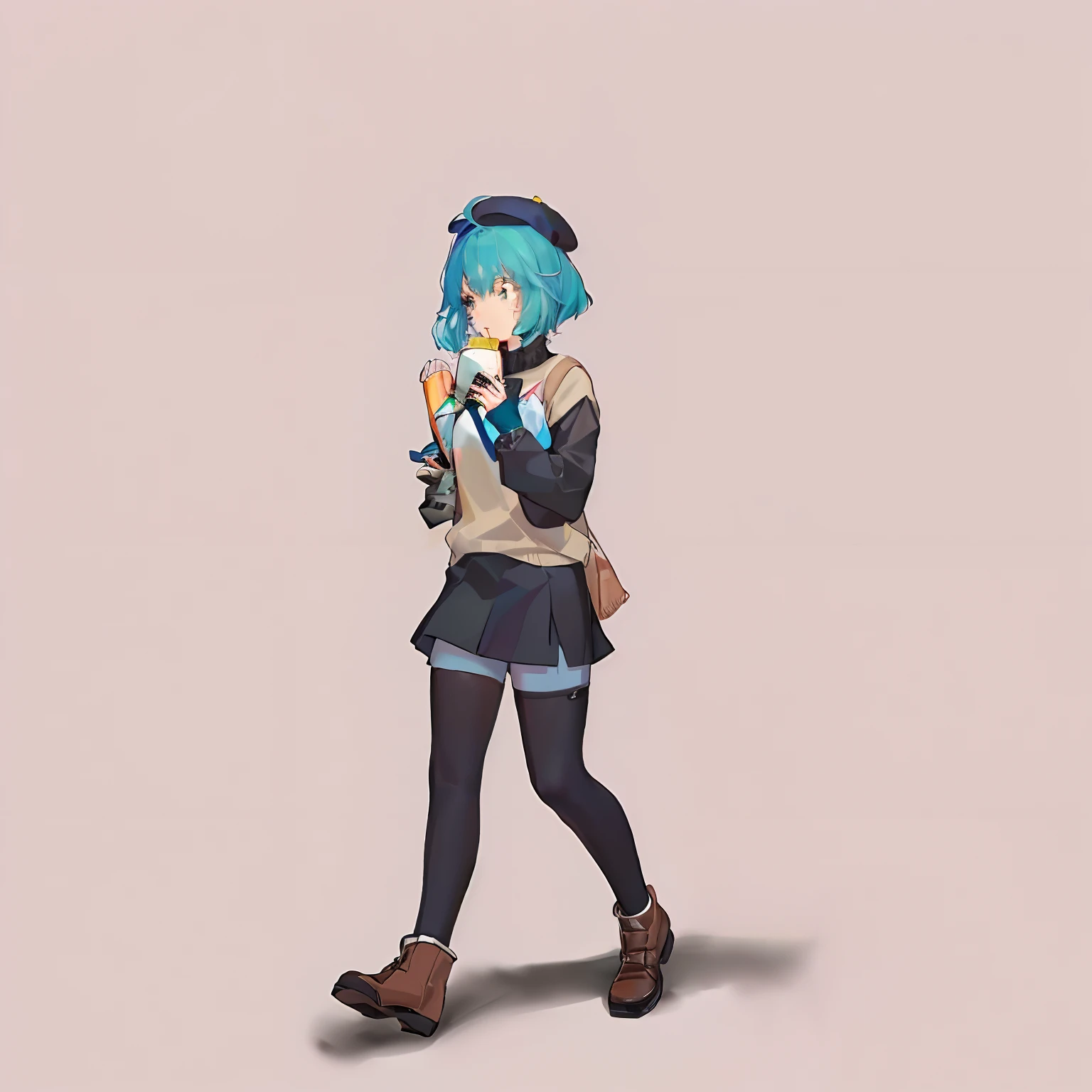 There is a woman with blue hair and a green wig, 2 d estilo anime, kantai collection style, retrato de corpo inteiro de um curto!, protagonista feminina 👀 :8, conceito de personagem irrealista, OC Commission, [ design de personagens ], personagem estilo anime, uniforme de teal,  anime com cabelo martelo, garota misteriosa da cafeteria, retro anime girl, arte oficial do personagem