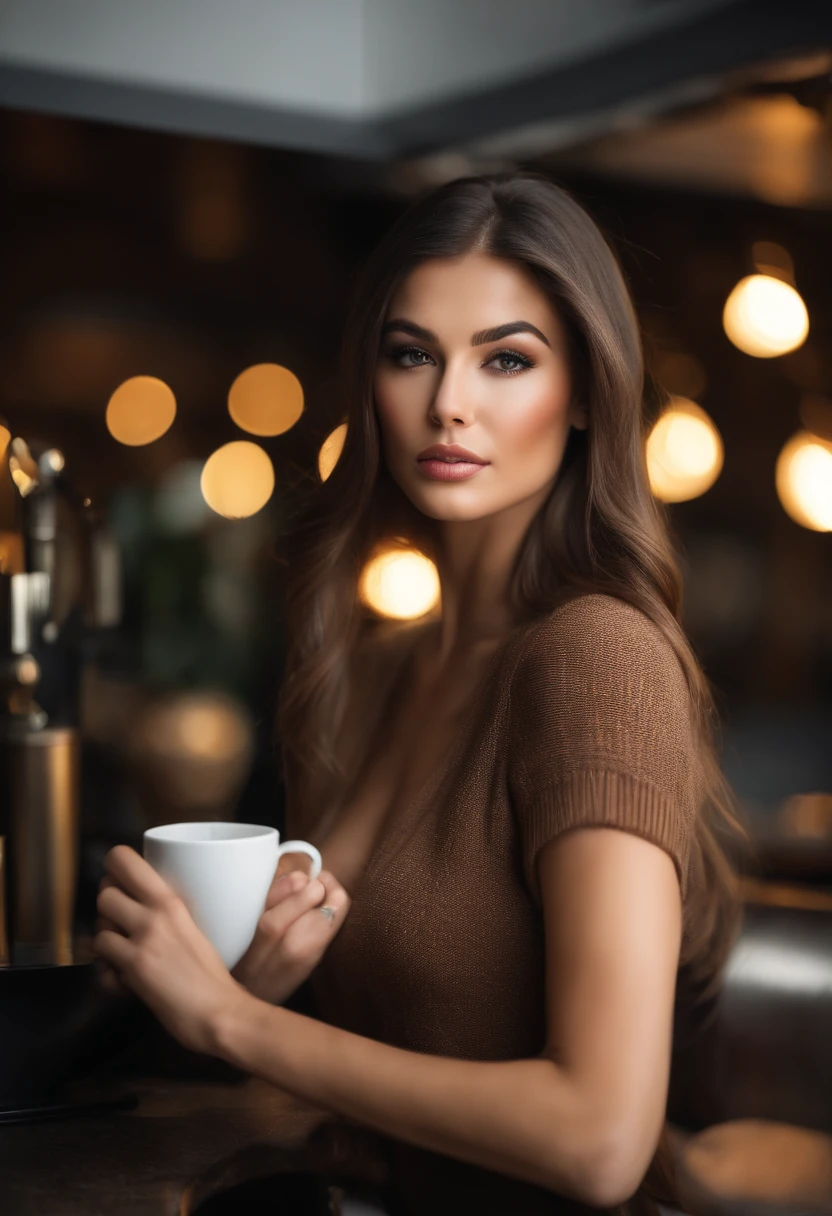 (sharp focus: 1.2), photo (full body) (American flat), attractive 25-year-old, reading menu, sitting in Parisian coffee shop, (beautiful face: 1.1), detailed light brown eyes, delicious lips, (eye makeup: 0.85), (medium breasts: 1.0), (firm body: 1.2), (soft long black hair: 1.2), (long bangs:1.1),wearing (miniskirt) plaid miniskirt, (oversize sweater), (moderate lighting: 1.2), depth of field, bokeh, 4K, HDR. Miss Universe, cover photo. ((skin with small spots and wrinkles), , (moody lighting: 1.2), depth of field, bokeh, 4K, HDR