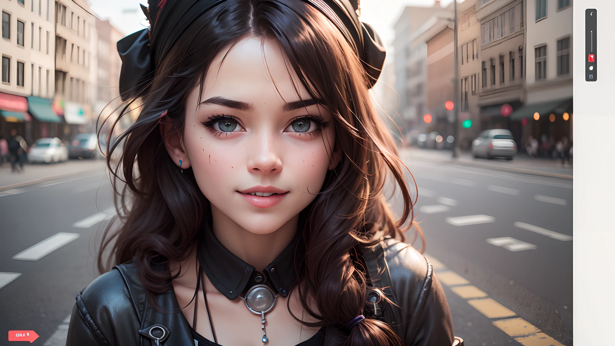 create a thumbnail for youtube,cinematic,interesting,girl,realistic,ultra HD,happy expression --auto --s2