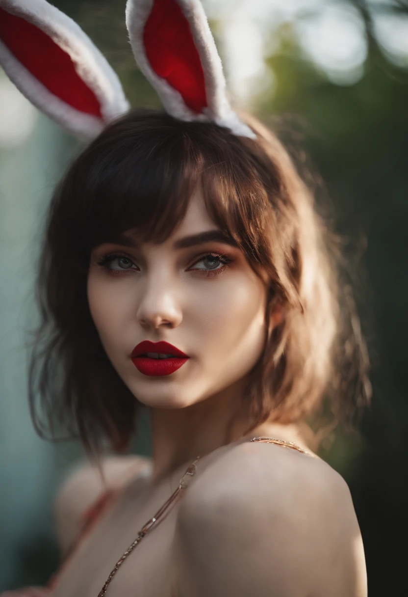 Rabbit-eared girl，Back Shadow，pantiess，Pout your ass
