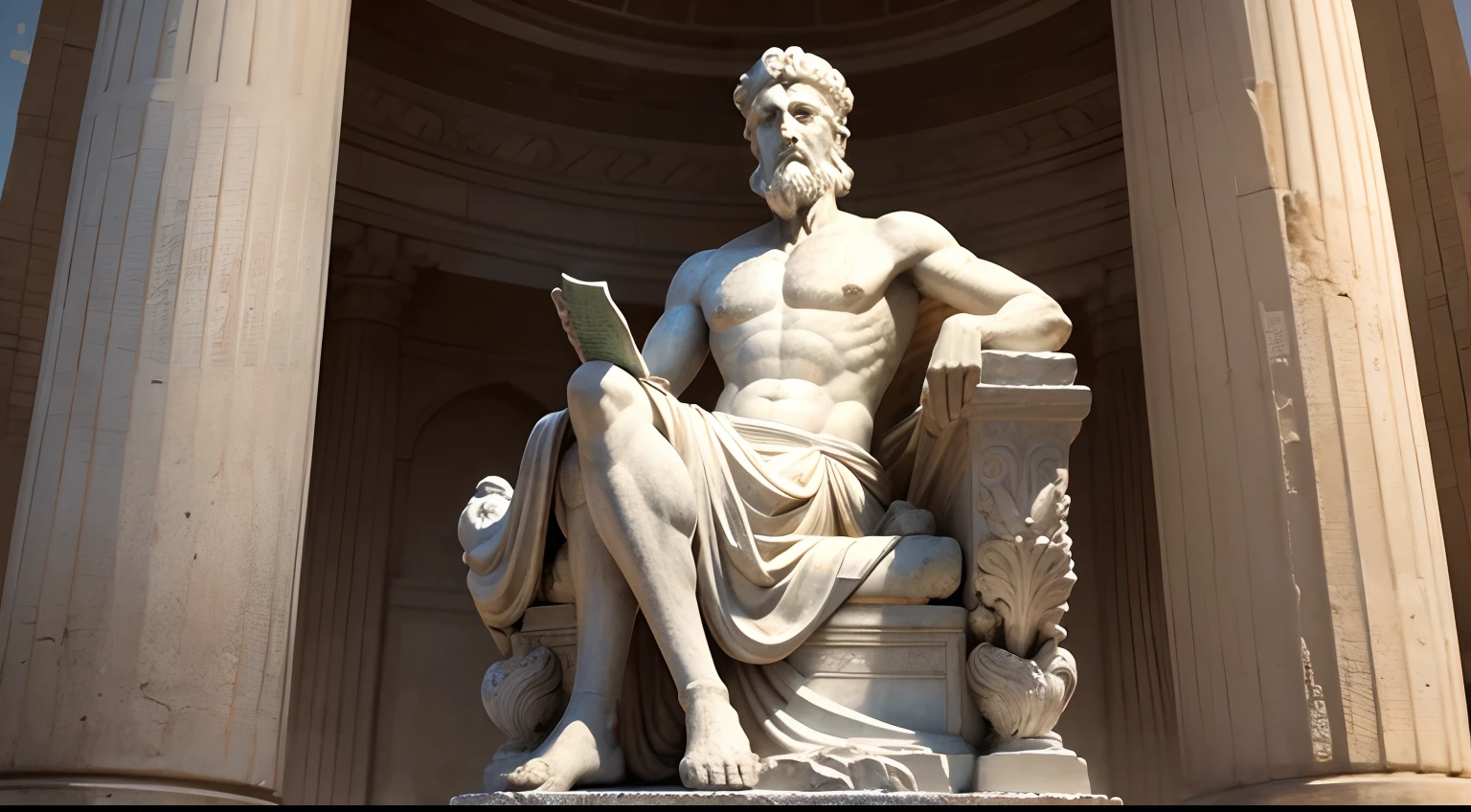 Ancient statue of Epictetus