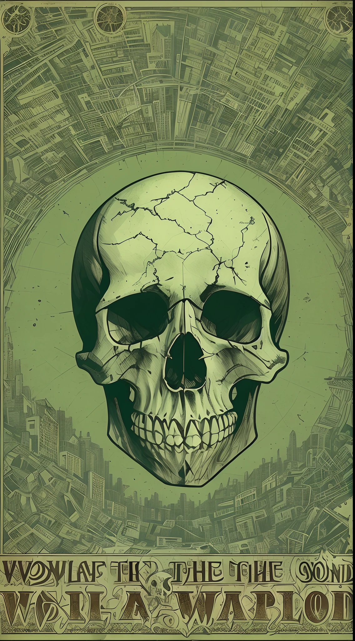 Skull in the end of world