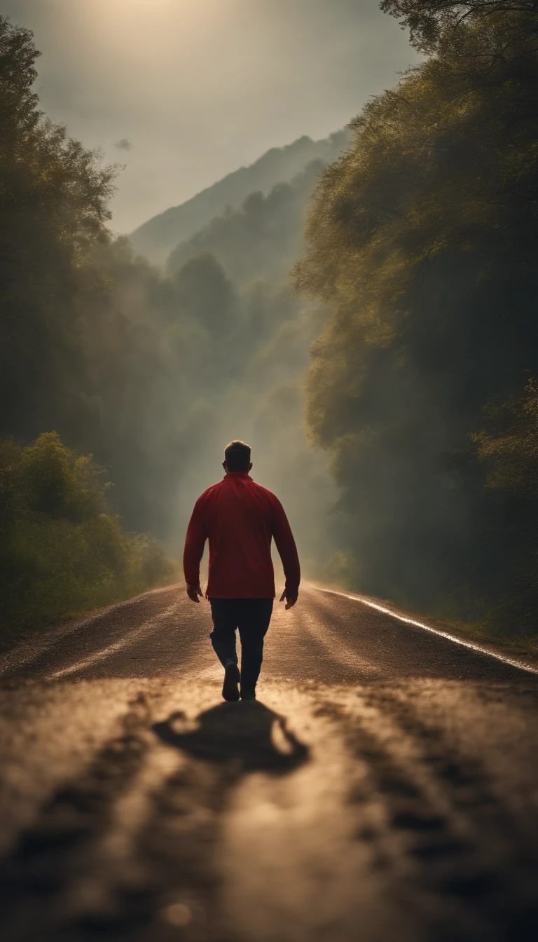 absurd resolution, high resolution, (master part: 1.4), super detalhado, (((Rosto detalhado, Detailed expression)), A person walking toward a goal, 4k