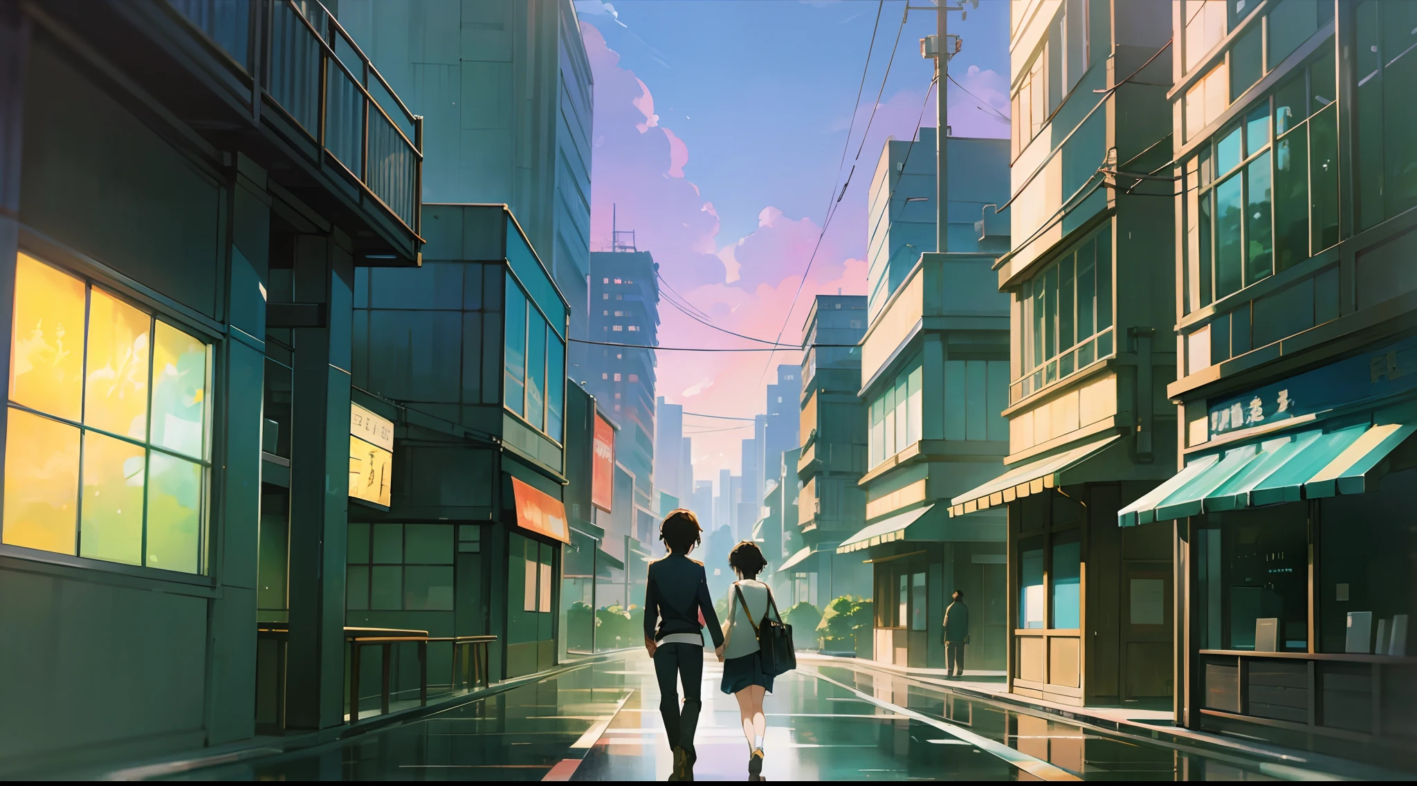 Background of the novel, bru、Beautiful anime、By Shinkai Makoto、((By Shinkai Makoto))、Anime Background Art、anime backgrounds、style of makoto shinkai、anime movie background、No humans。