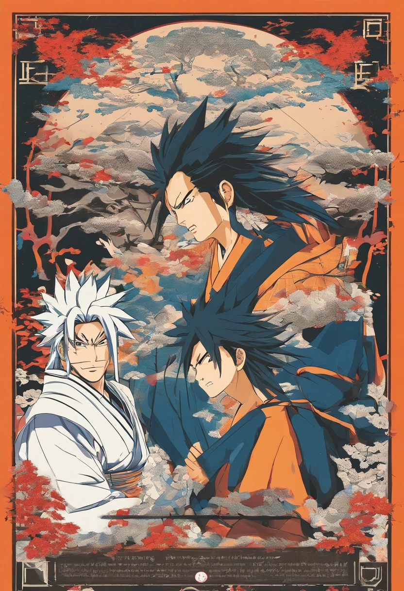 MIYAMOTO MUSASHI junto COM O NARUTO E O GOKU