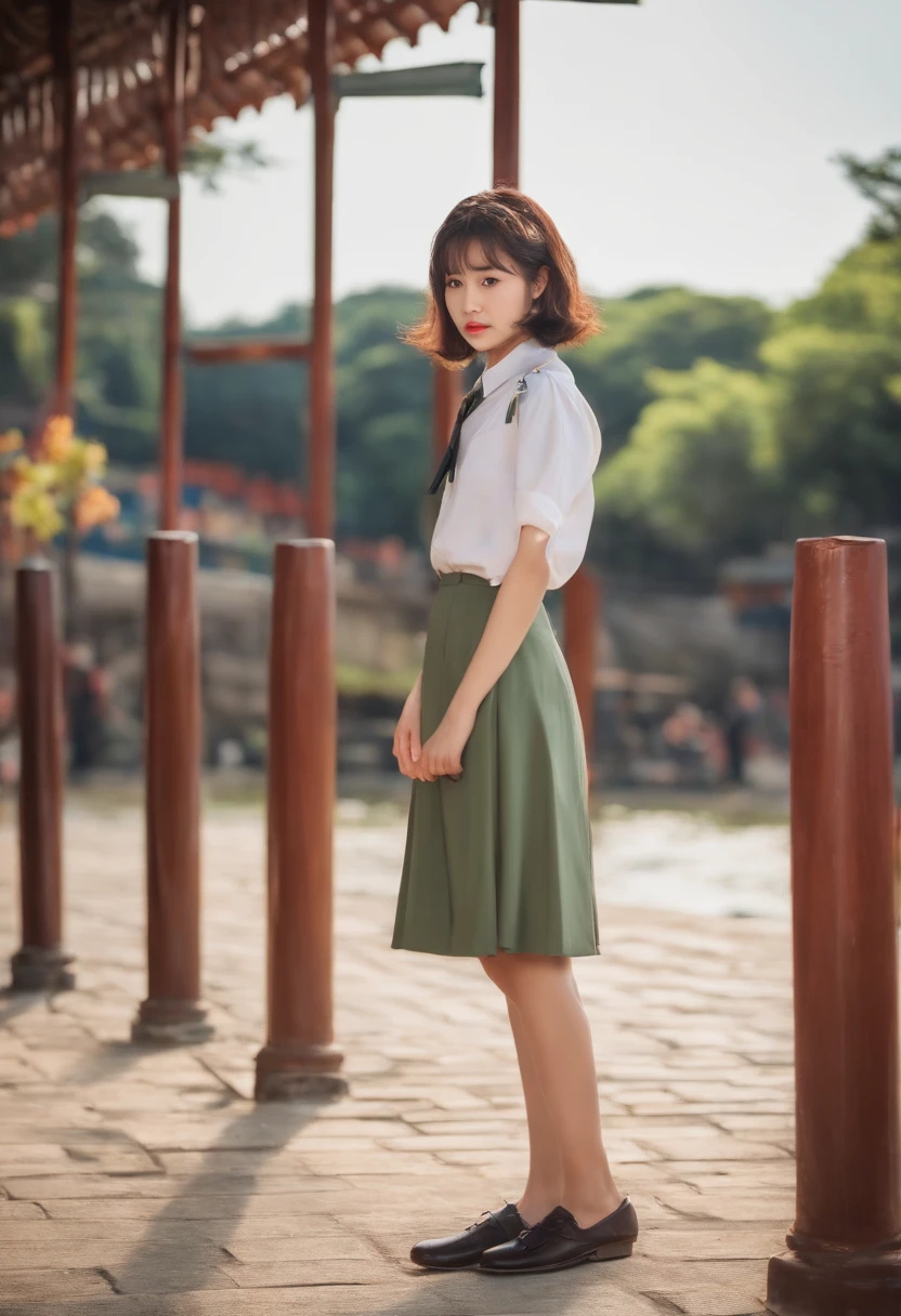 infp young woman、18year old、独奏、japanes、High school students、a sailor suit、embarrassed from、cute little、short-hair、Agra