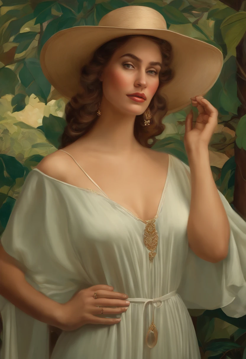 Retratos surrealistas de mujeres por David Hockney y Alphonse Mucha，Fantasyart，Fotorrealista，dynamic  lighting，Estaciones de arte，poster for，volumetric illumination，Caras muy detalladas，4 k''，，1girll，en la oscuridad nocturna，sombreado profundo，Low tuning，Fotos de vaqueros,(Traje formal:1.4),Pelo largo blanquecino,Cabello whaite, por encima de la cintura，pecho desnudo，Sin vestido superior，blanco lechoso，Fugas ，Ojos hermosos y claros， humedad， profesional lighting， Mapeo de fotones， Collar delicado， pendientes delicados，pechos grandes hermosos， Pechos grandes encantadores， Pintura hiperdetallada