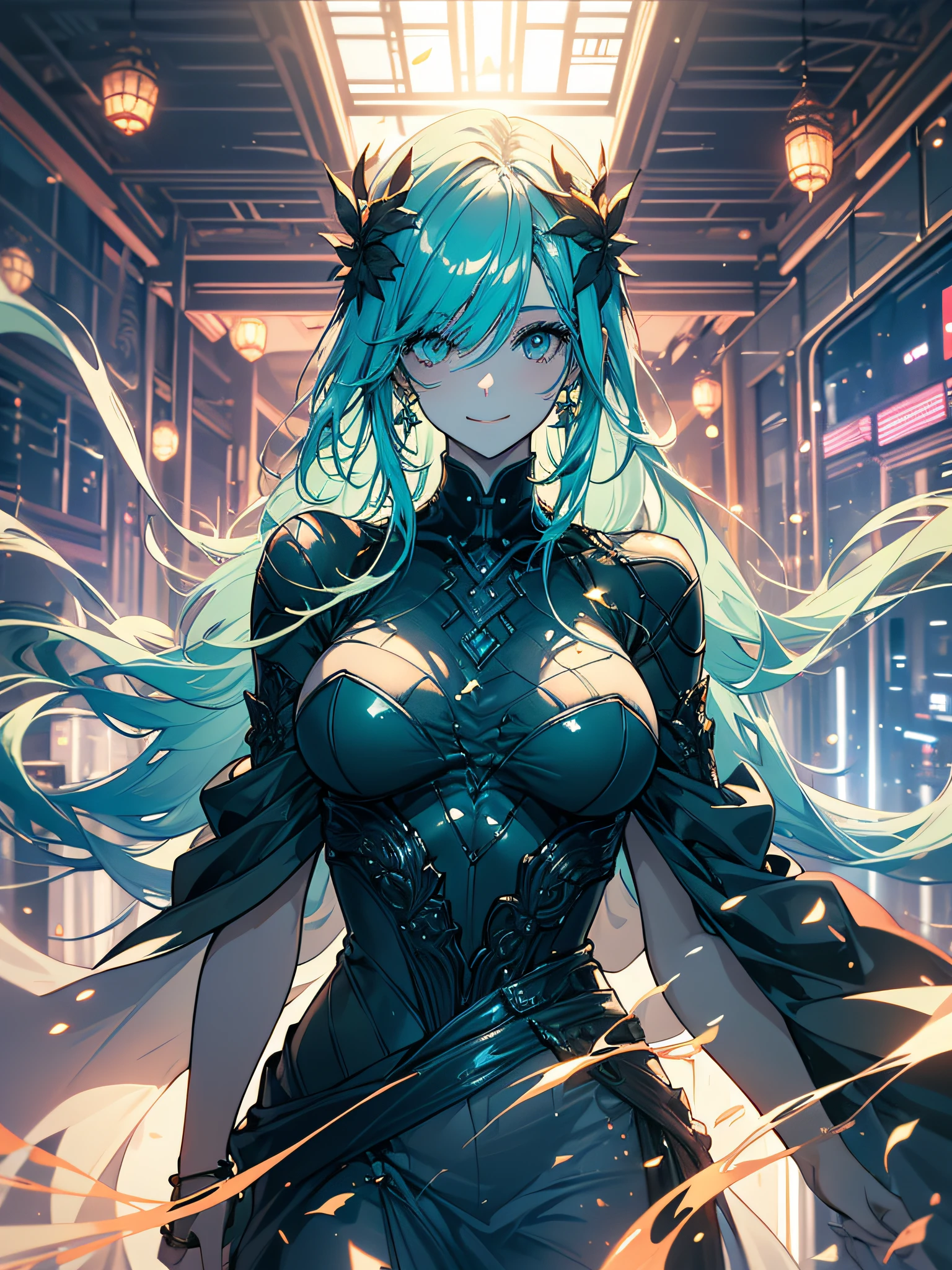 A naked girl with her entire body covered in plants, leaves and vines, plants and vines all over her body, Poison Ivy, medium breasts, long hair, sincere smile, imposing pose, yellow eyes, sculptural and curvy body, full body, BREAK, background forest with vines descending from forest trees, nature, field of vineyards, (ultra-realistic), {extremely detailed 8k CG unity wallpaper}, Expansive landscape photography, (a view from below that prioritizes the grandeur of the character, view expansive open field), (low angle shot), (high light: 1.5), (low light: 1.0), (warm light source: 1.0), complex details, (iridescent colors: 1 ,5), (bright lighting), (atmospheric lighting), dreamy, magical, special
