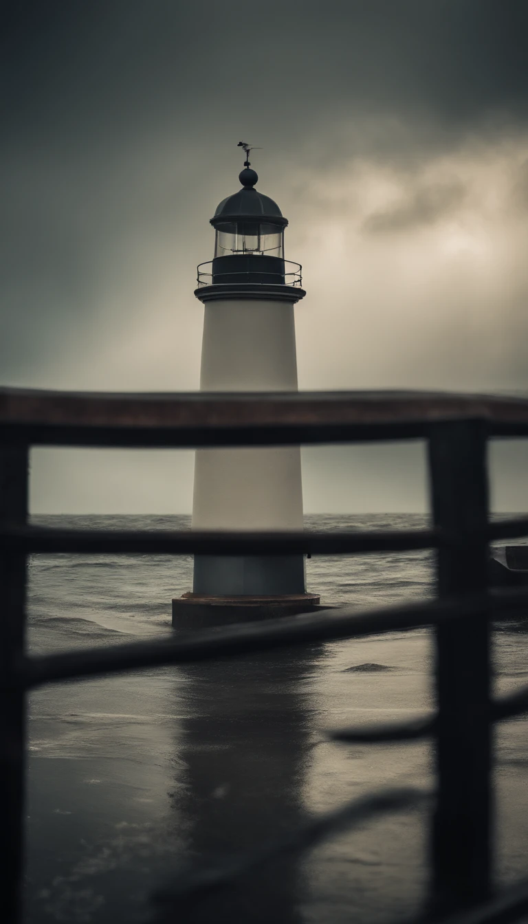 farol nautico, tempestade, chuva