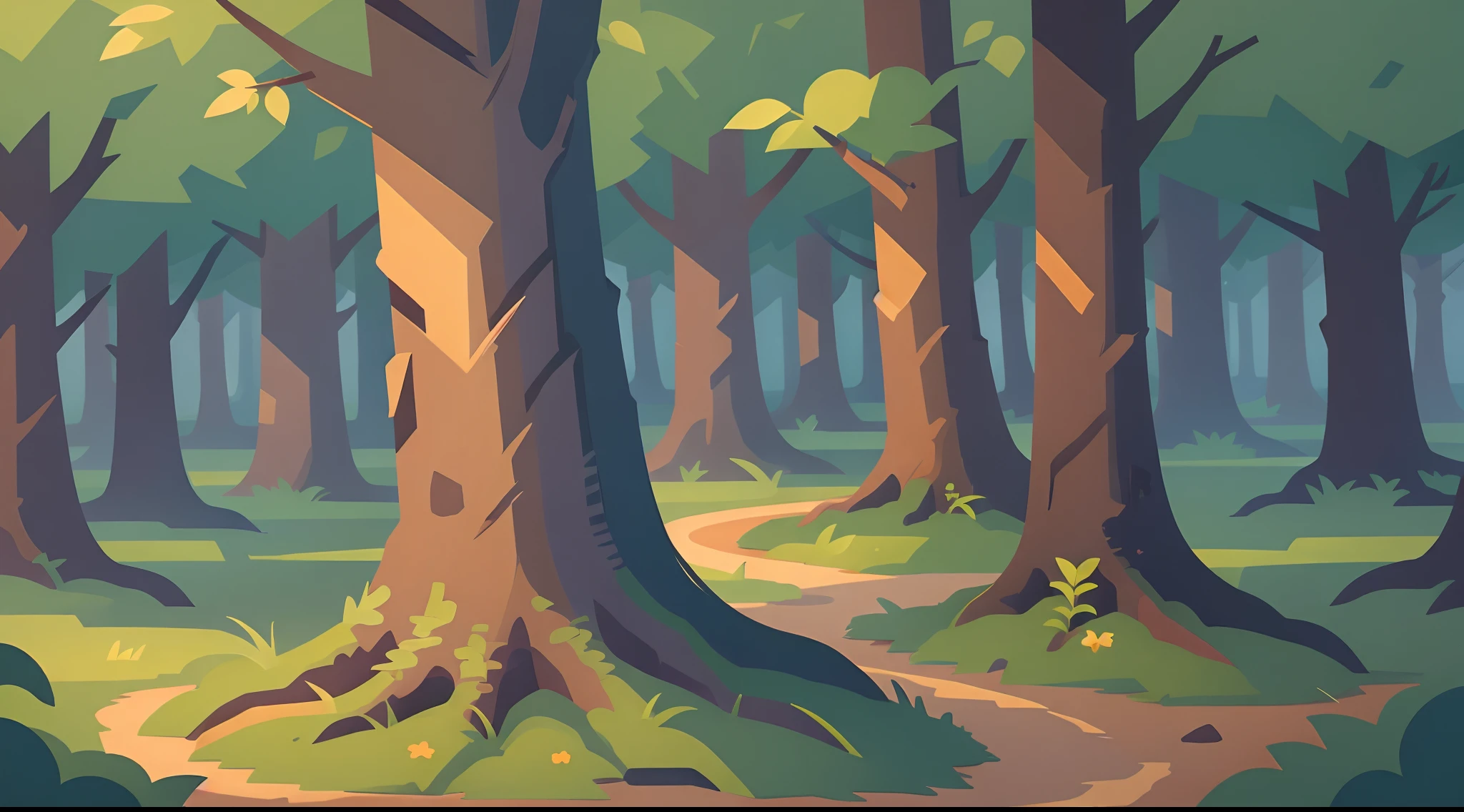 forest,trees,cartoon