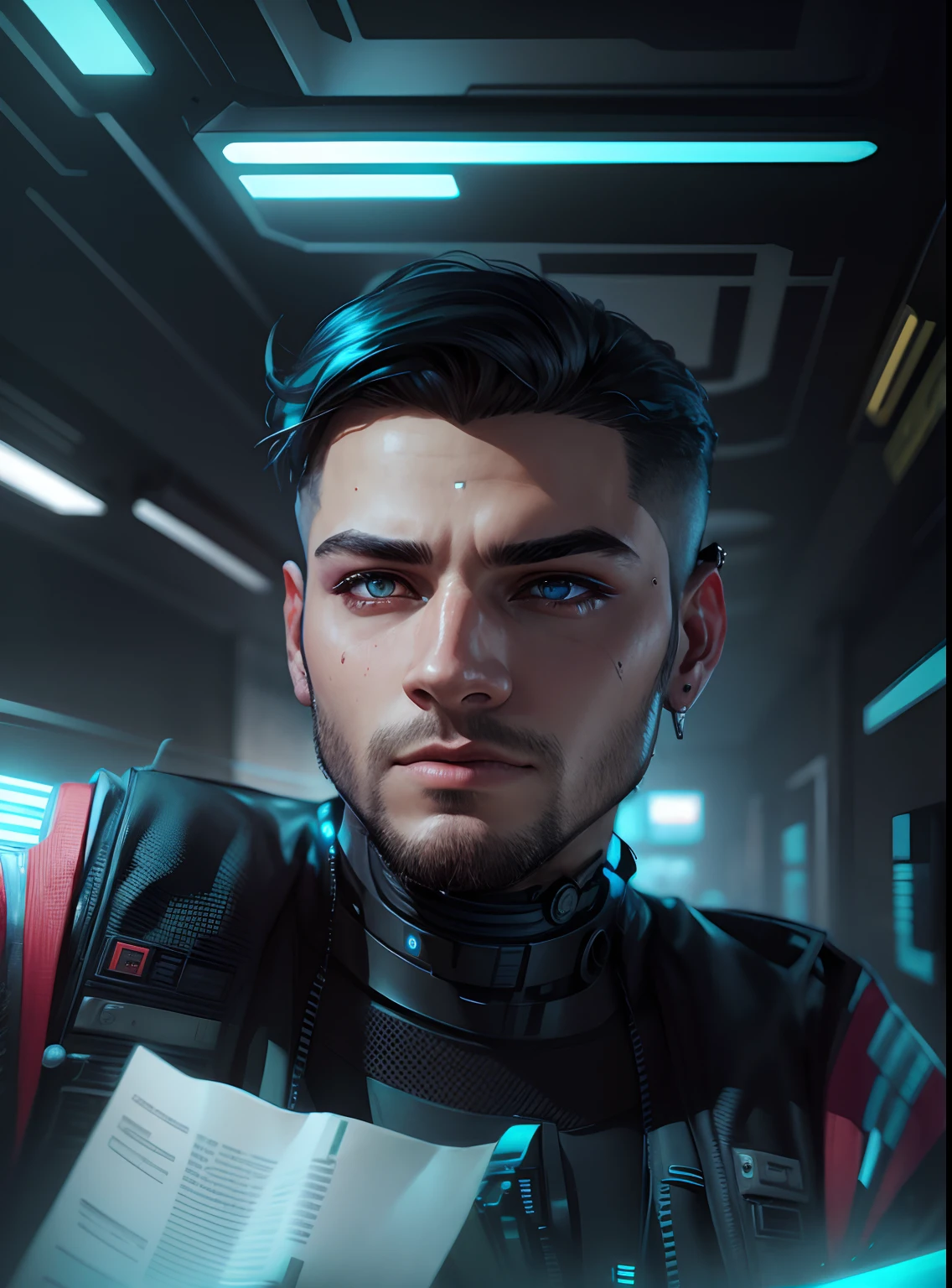 Change background cyberpunk handsome boy, realistic face, 8k, ultra realistic