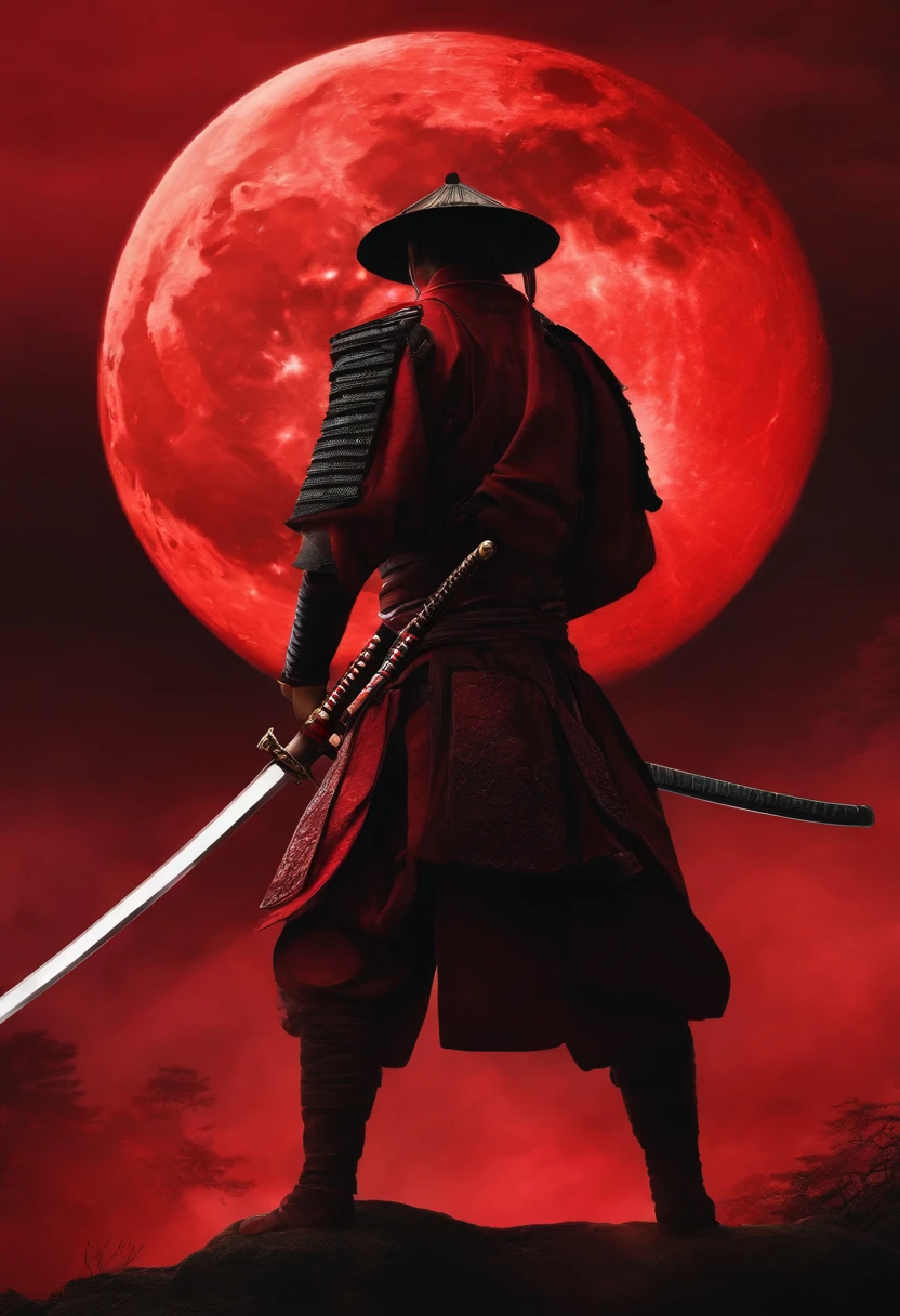 samurai battlefield red moon katana