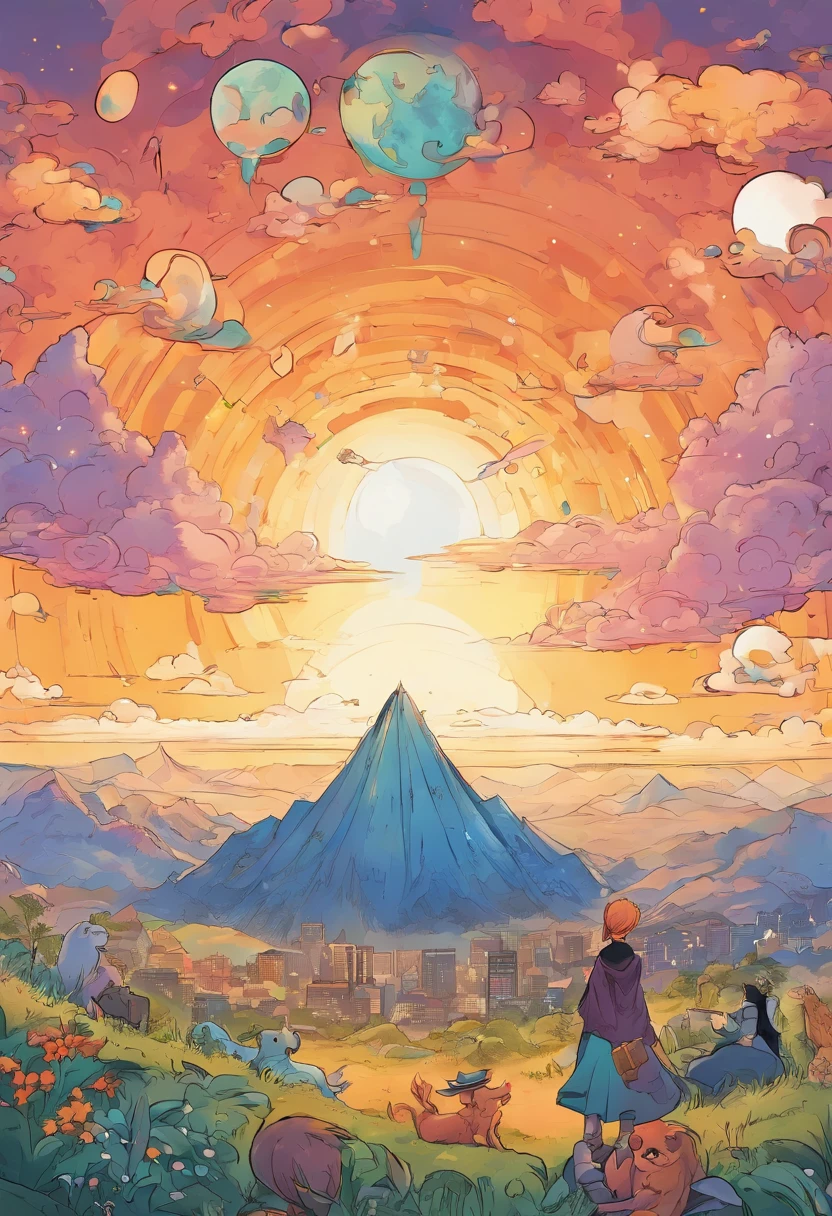 [1] = In a universe where characters from different worlds connected through mysterious portals, Jorge, the shy boy who had overcome his limitations at Banco do Brasil, found himself facing an epic and inspiring journey. He was no longer in his everyday world, mas em uma realidade onde os personagens de Kuroko no Basket, Captain America, Dark Souls, Matrix, Katekyo Hitman Reborn e Sense8 coexistiam.
[2] = Jorge is on top of a high mountain, cercado pelos personagens de Sense8. They are in a collective meditation, sharing your psychic abilities. The setting is a celestial landscape with ethereal colors and interconnected energies.
[3] = A montanha se eleva acima das nuvens, and the horizon extends as far as the eye can see. The sky is full of twinkling stars and magical auroras. The characters of Sense8 are sitting in a circle, em um estado meditativo profundo.
[4] = An atmosphere of serenity and connection permeates the environment. The colors are soft and ethereal, conveying a sense of peace and transcendence. The feeling is that the universe is interconnected in deep and mysterious ways.
[5] = Pintura.
[6] = Pintura em aquarela com tons suaves e detalhes precisos das estrelas e auroras. --ar 16:9 --v niji