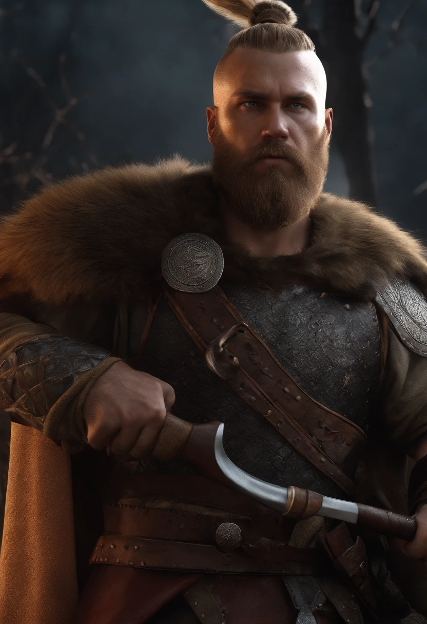 A modern viking soldier with axe, 1440p realistic