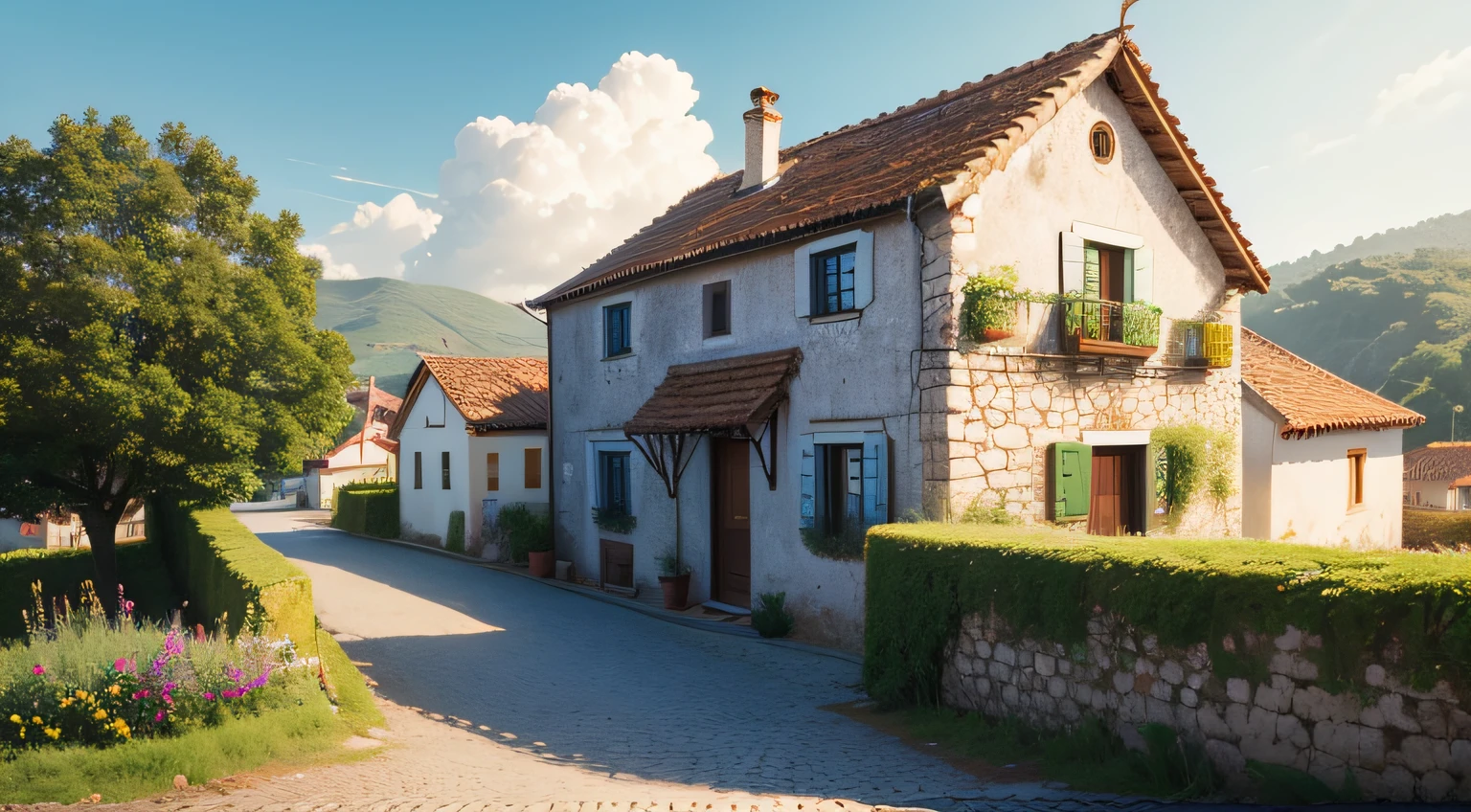 small village Portuguese with a lot of nature surrounding