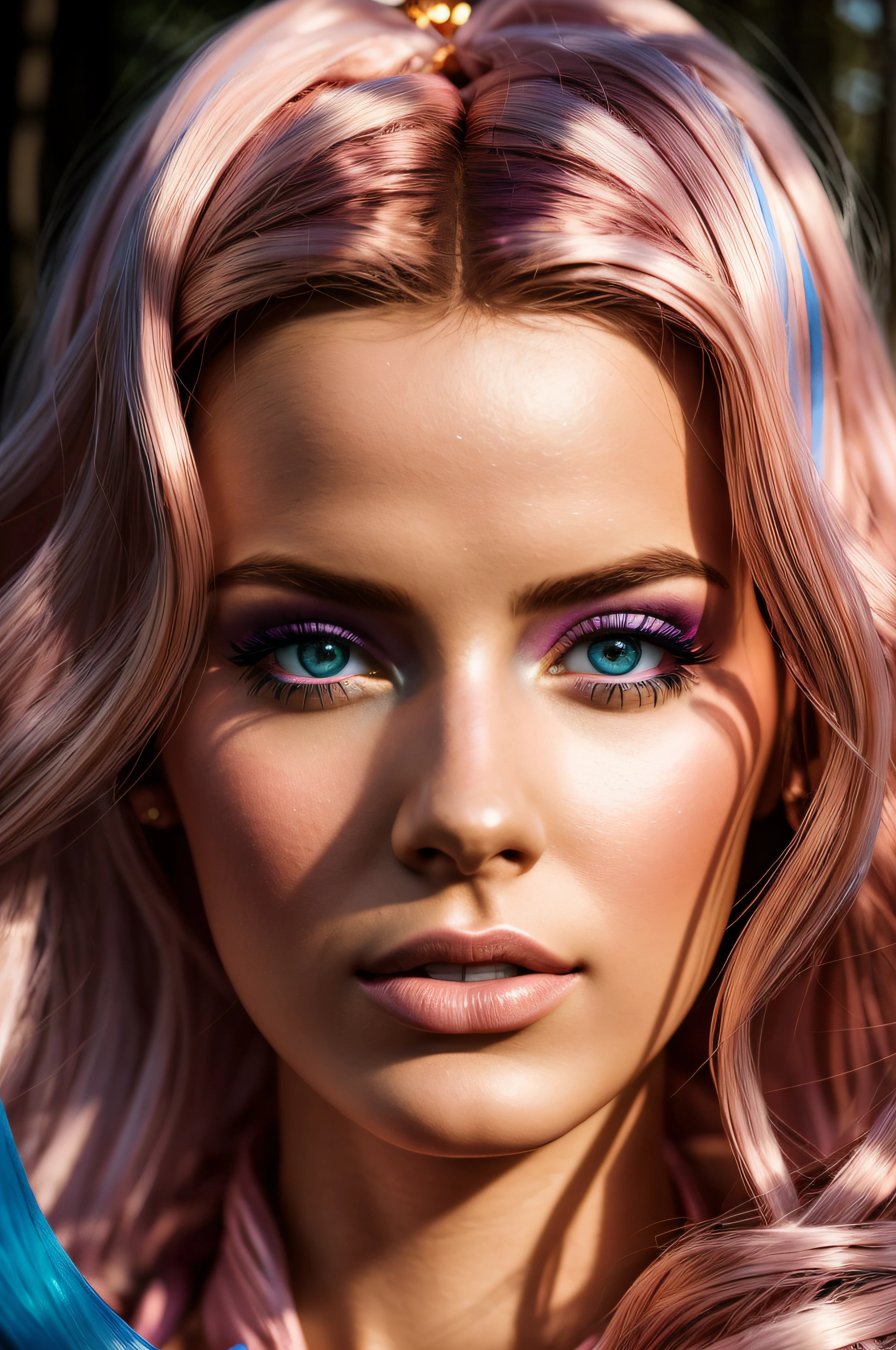 A stunning intricate full color up close portrait of ebk, dressed as barbie, epic character composition, by ilya kuvshinov, alessio albi, nina masic, sharp focus, natural lighting, subsurface scattering, f2, 35mm,