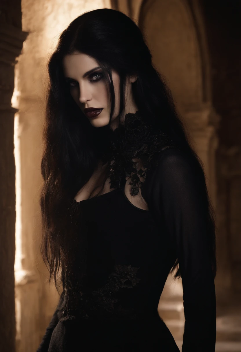 masterpiece,beautiful,extremely detailed,(ultra high res),(8k UHD best quality), (realistic, photo-realistic:1.37), depth_of,field, blurry_background, photo_inset,Dramatic lighting,reference_inset,photo_background,photorealistic,looking_at_viewer,1girl,shiny skin,detailed skin,(slender,curvy:1.5),(((Dramatic lighting))),(((black dress))),(((mystical ancient ruins in the mist))),ashley <lora:ashley costello:1>