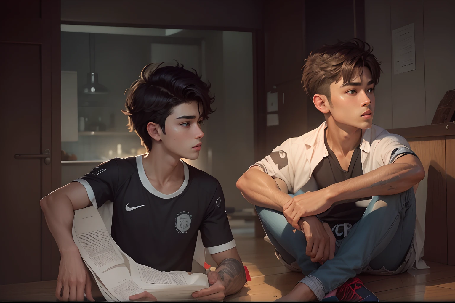 Handsome boy ultra realistic, -- 4