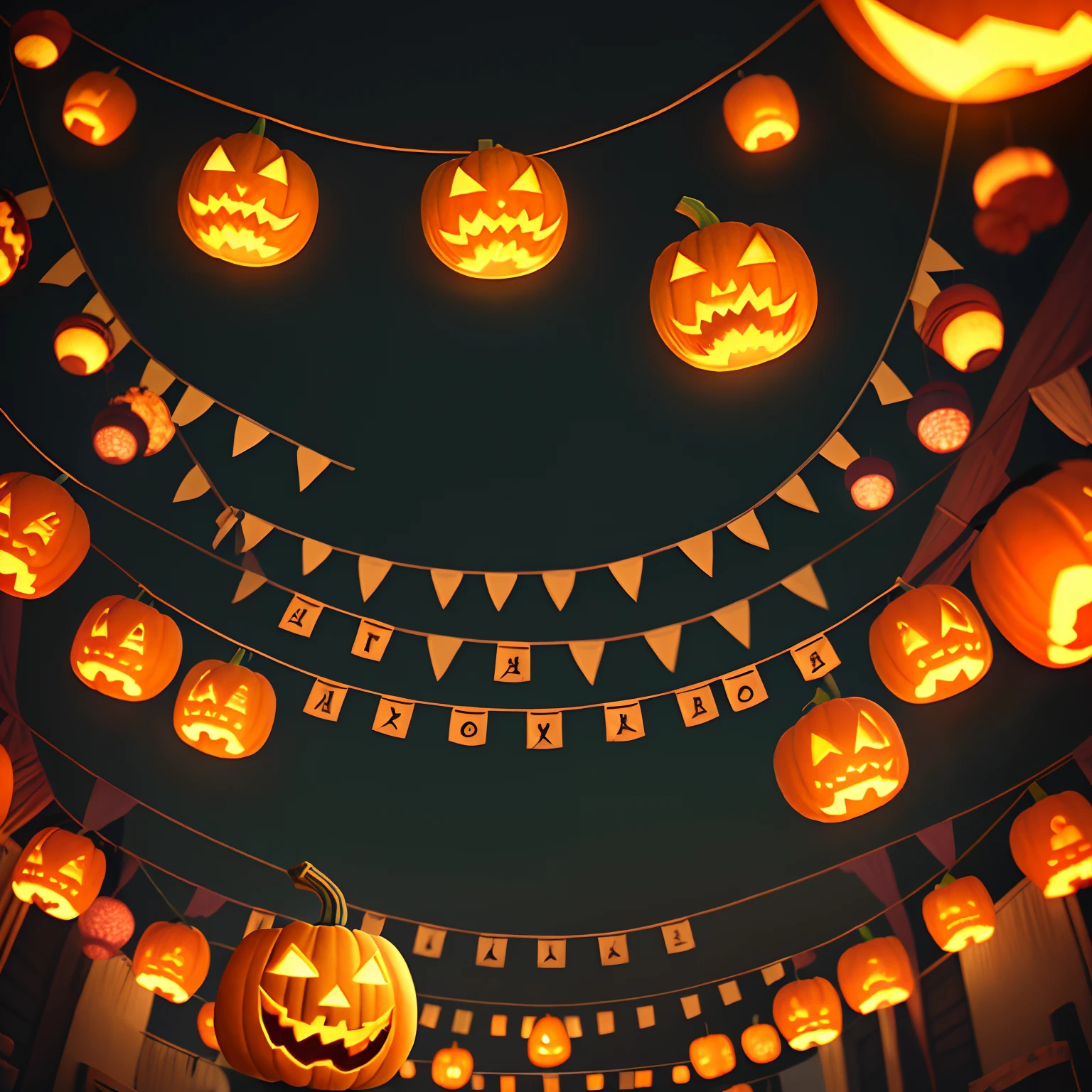 Pumpkin lanterns are not pictured