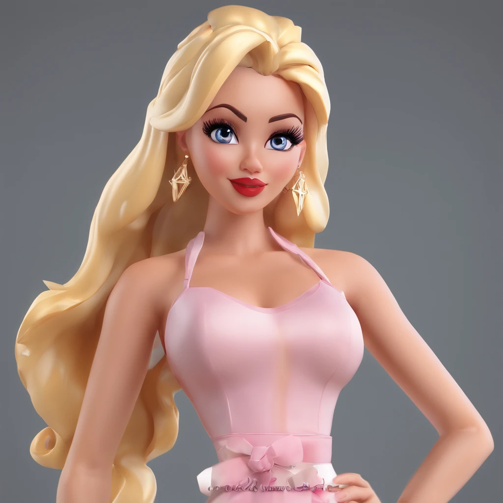 bimbo. sexy dress, blonde, afraid