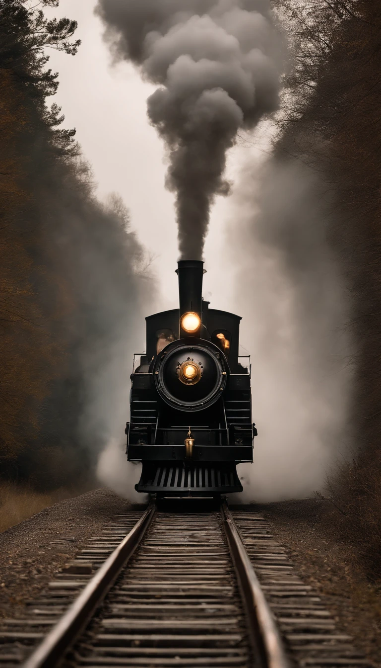 Image depicting the Pinkerton protecting a railway expansion in the nineteenth century, com locomotivas a vapor e trabalhadores.