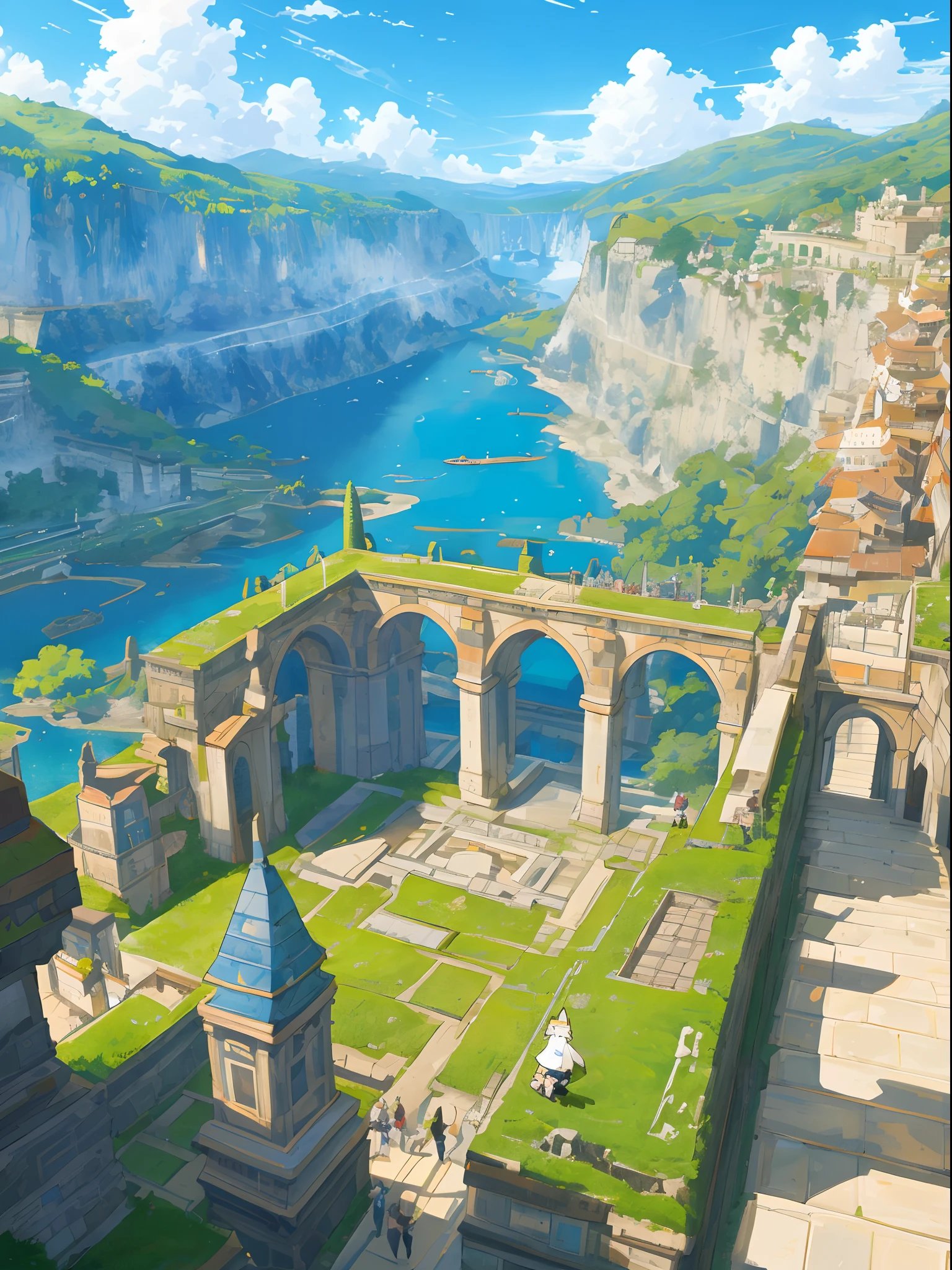 super high resolution, detailed background, World Heritage Site, 6+boys, 6+girls, Happy, joyful, absurdres(Photos of solo travelers)(kemono, furry anthro),
