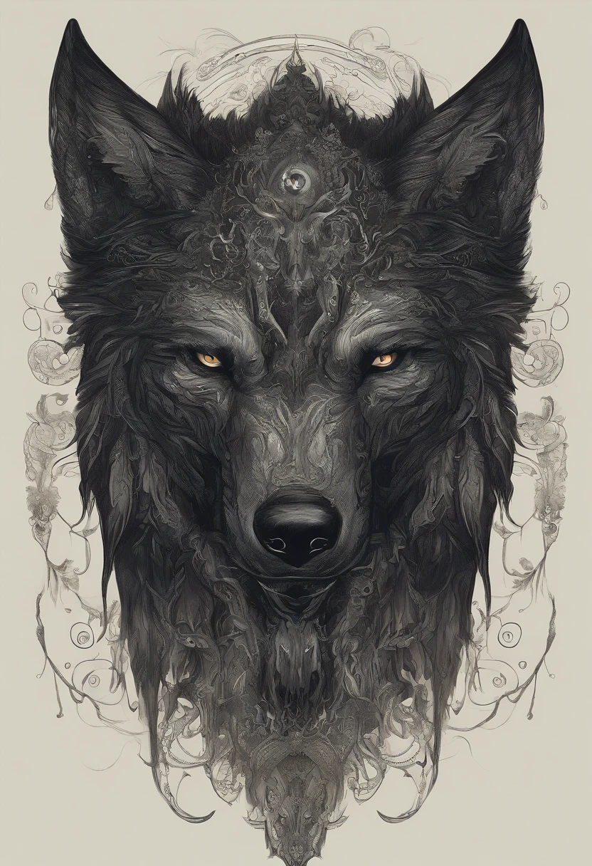 werewolf gigantic black humanoid wolf.