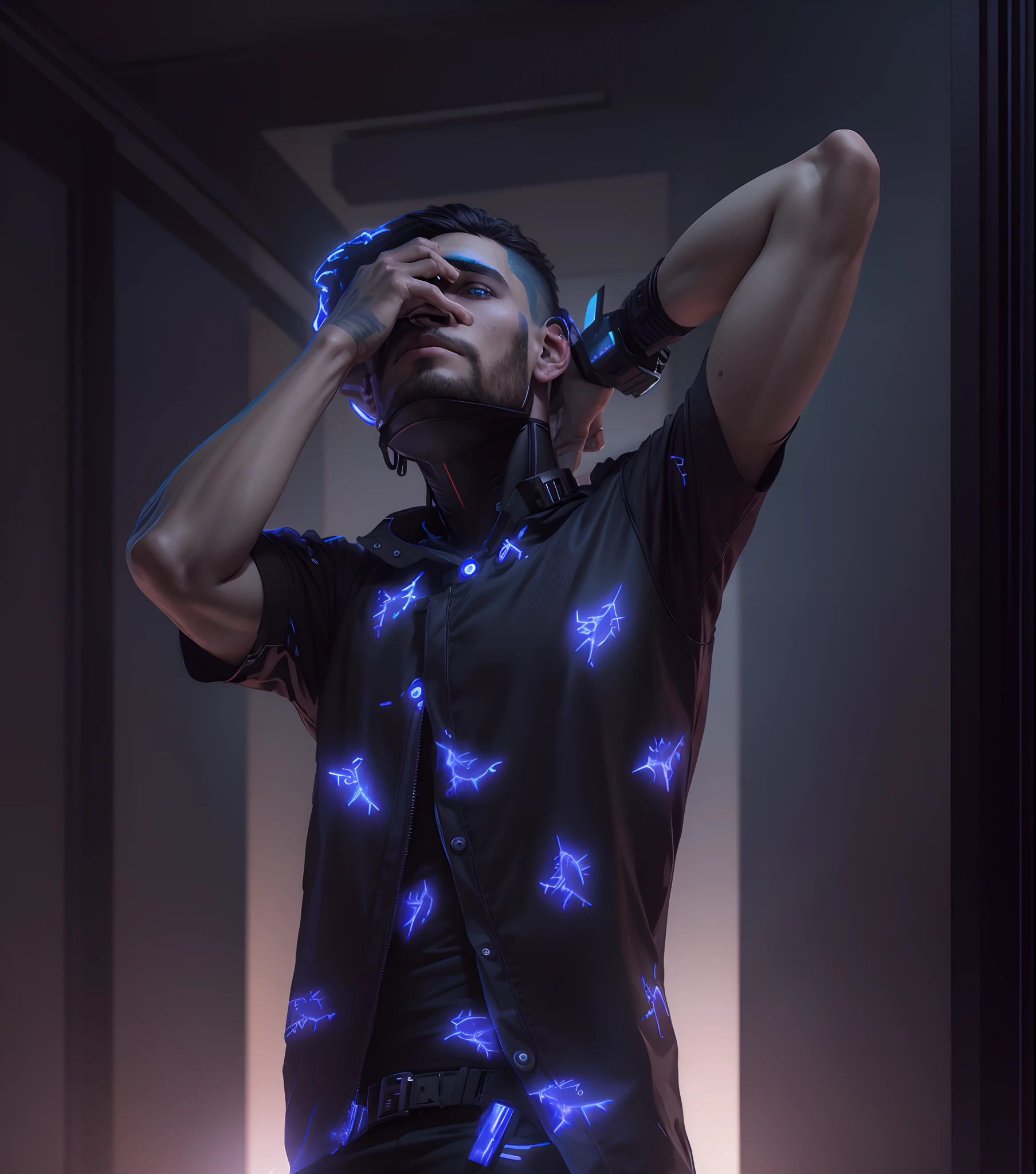 Change background cyberpunk , handsome boy, realistic face , 8k, ultra realistic