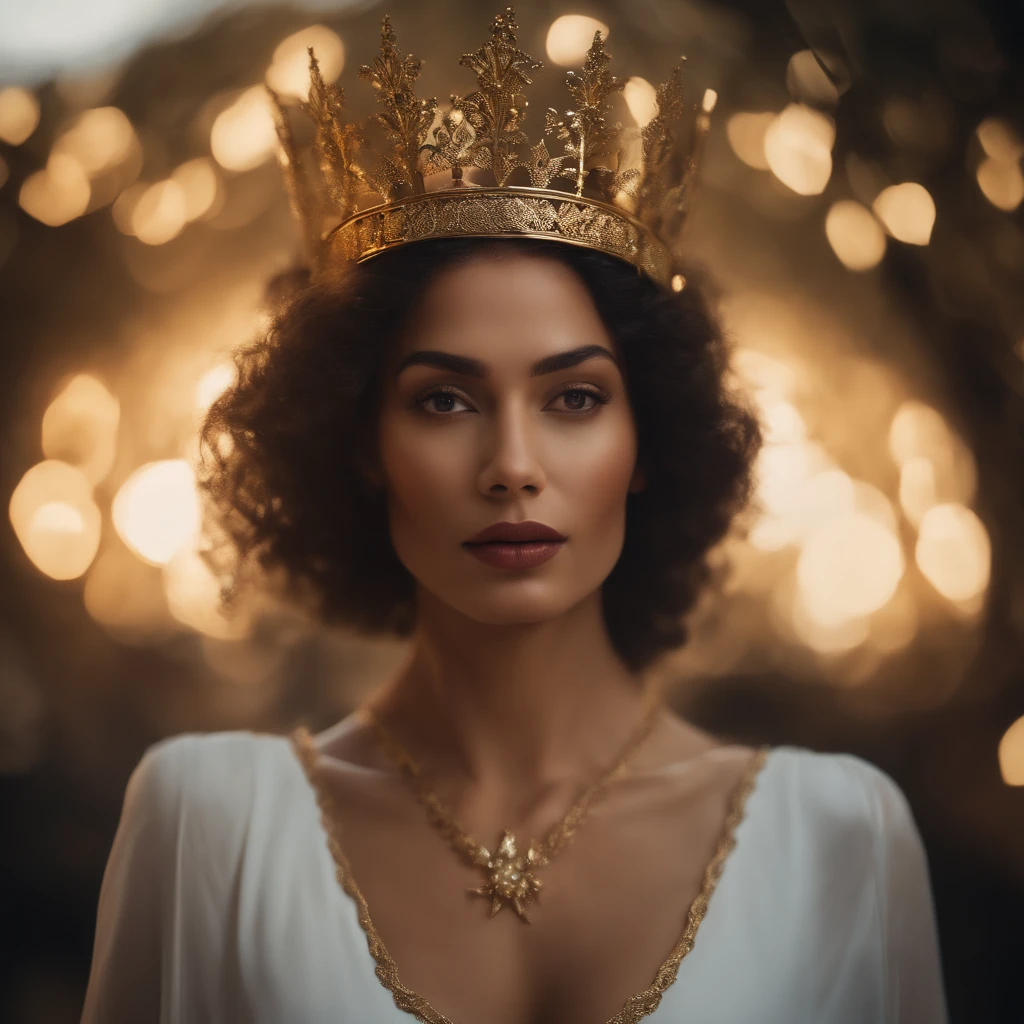 Rei de cabelo ruivo, with golden crown on head