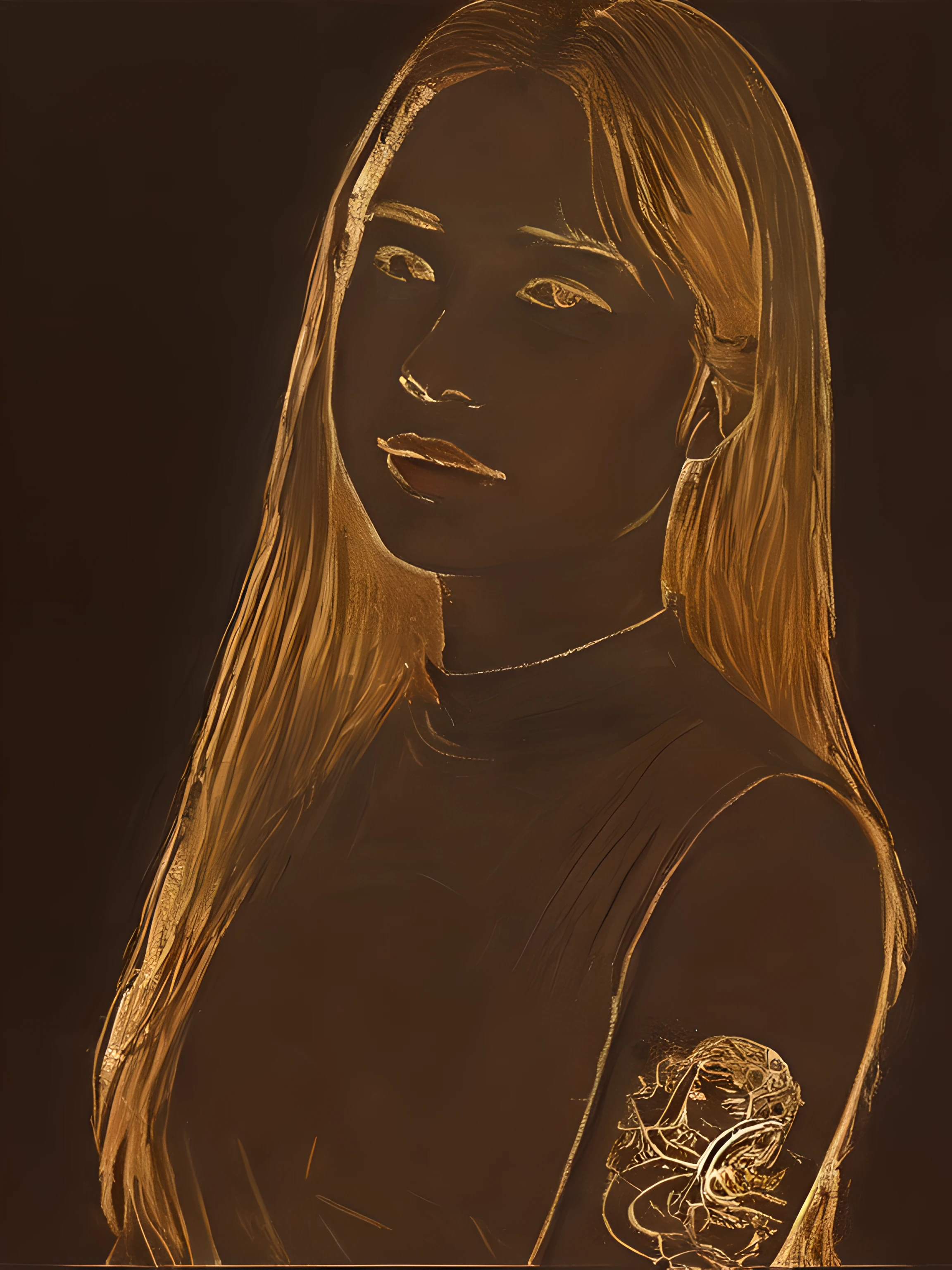 sargent,mucha, king,ctoil, 1girl, black hair, long hair, realistic, profile, lips, closed mouth, shirt,