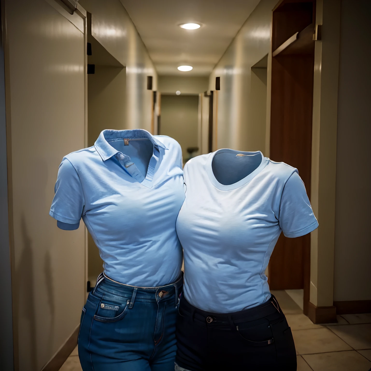 2 girls love each other, school shirt and leggings in closet, ((invisible, no humans:1.5, headless:1.5, handless, legless)), (big breast), (close-up to breast),
(8k, RAW photo, best quality, masterpiece:1.2), (realistic, photo-realistic:1.37),photon mapping, radiosity, ((Hasselblad photography)),physically-based rendering,