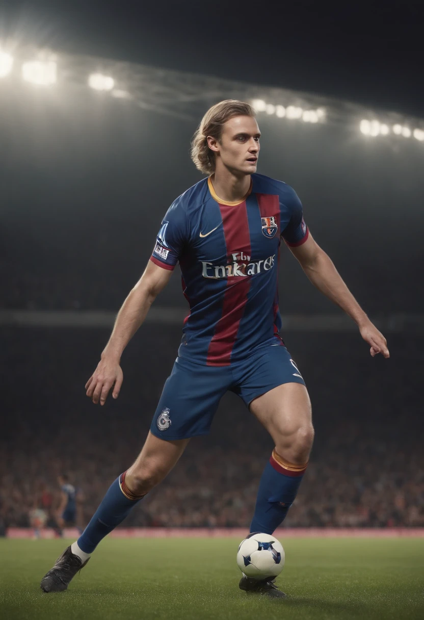 Imagine English mathematician and physicist Isaac Newton wearing football goalkeeper outfit With her own hairstyle, looking at viewer, Full body portrait, hyper detailed POV, rich colors, hyper realistic, lifelike texture, dramatic lighting, standing in a soccer Stadium, detailed symmetric realistic face, extremely detailed natural texture, extremely detailed, amazing, fine detail, photo realistic, RAW photo, TanvirTamim, high quality, highres, sharp focus, extremely detailed, cinematic lighting, Top image quality, hight resolution, full body,、play along the stadium, Ball, (((see the whole body))), Edge Of Realism, lifelike texture, dramatic lighting, hdr