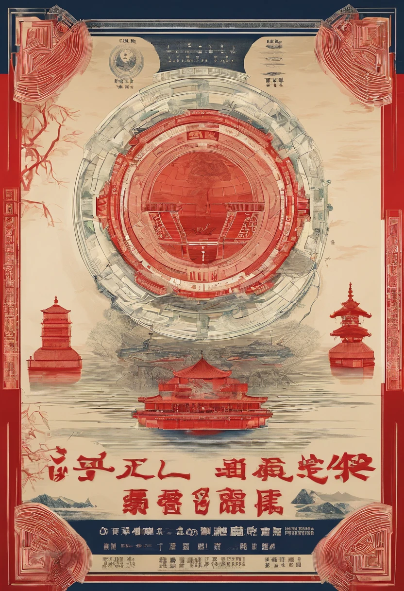 4K,Tiananmen,Graphic design,Geometric composition,during night,Huge Full Moon,A small amount of smoke,Cans,A small amount of Cantonese egg yolk mooncakes, Mooncake size, poster for, Fresh style background, Attractive,Ultra HD,tmasterpiece,romanticism lain, Minimalism, Close-up, 8K,ccurate, Best quality, hyper HD