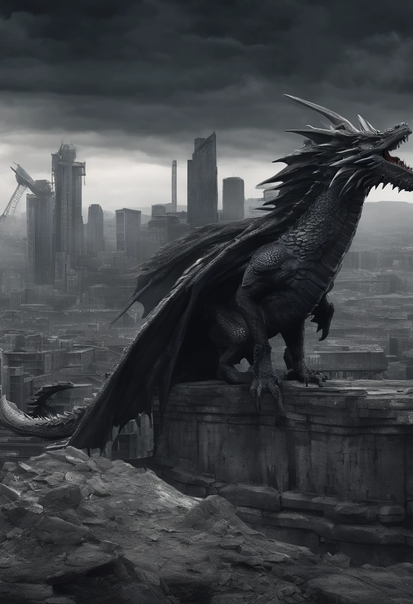 Dark Dragon of geo data in the style of detailed hyperrealism photoshoot