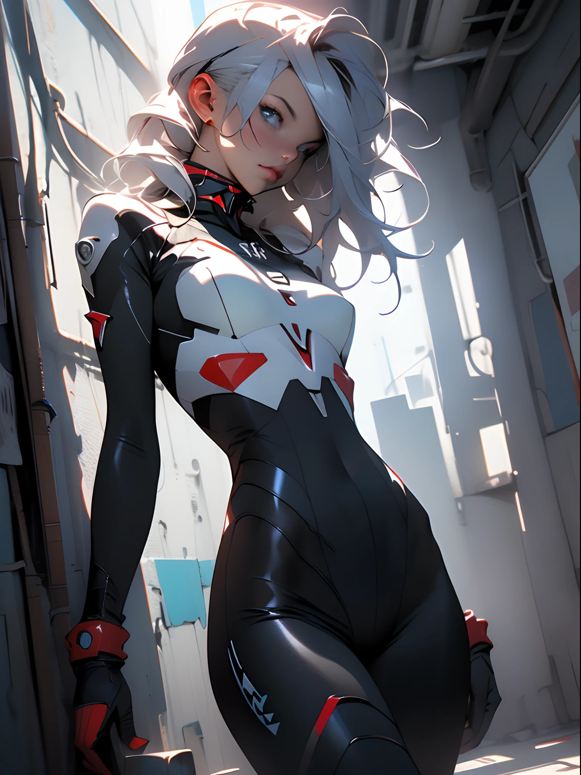 (((Young White Woman))), ((Best Quality)), ((Masterpiece)), (Detail: 1.4), 3D, A Beautiful Cyberpunk Woman with Simon Bisley-style micro thong, Genesis evangelion neon style clothing, 2-piece clothing, Long silver hair, arm tatoo, cybernetic hands, pastel, Centered, scale to fit the dimensions, nffsw (High dynamic range),Ray tracing,NVIDIA RTX,Hyper-Resolution,Unreal 5,Subsurface Dispersion, PBR Texture, Post-processing, Anisotropy Filtering, depth of fields, Maximum clarity and sharpness, Multilayer textures, Albedo and specular maps, Surface Shading, accurate simulation of light and material interactions, Perfect proportions, Octane Render, Two-tone lighting, Wide aperture, Low ISO, White Balance, thirds rule, 8K Raw, Crysisnanosuit,loraeyes,nijistyle,pantyhose,Blue eyes