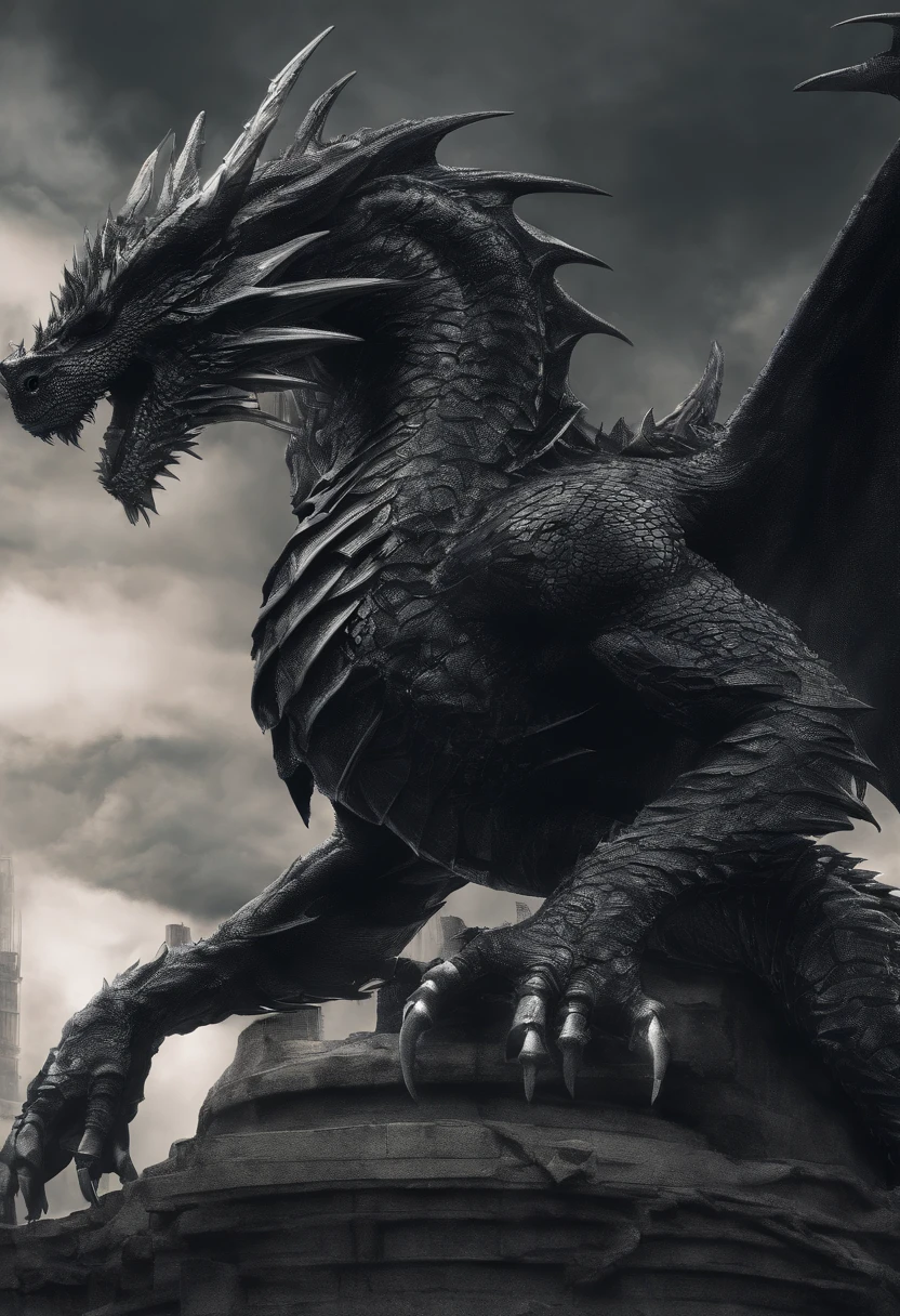 Dark Dragon of geo data in the style of detailed hyperrealism photoshoot
