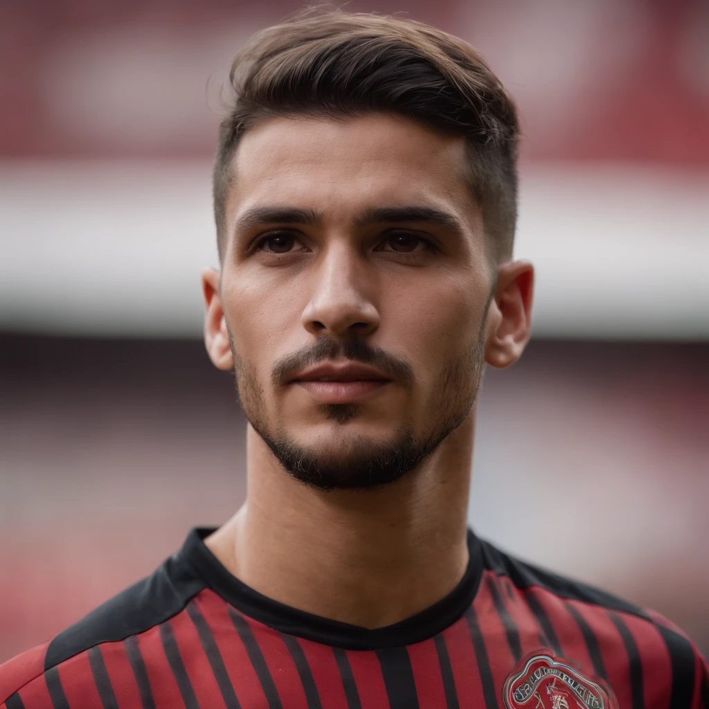 Homem Soccer Player With tattoos, face, in Flamengo