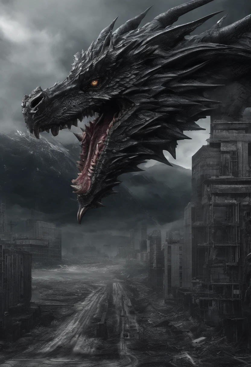 Dark Dragon of geo data in the style of detailed hyperrealism photoshoot