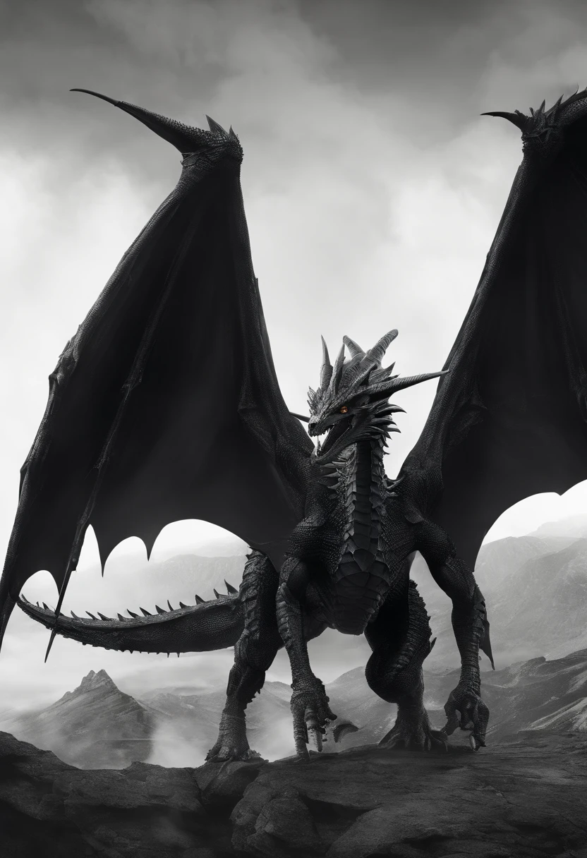 Dark Dragon of geo data in the style of detailed hyperrealism photoshoot