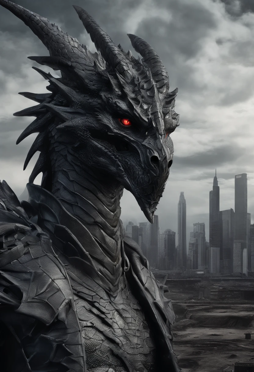 Dark Dragon of geo data in the style of detailed hyperrealism photoshoot