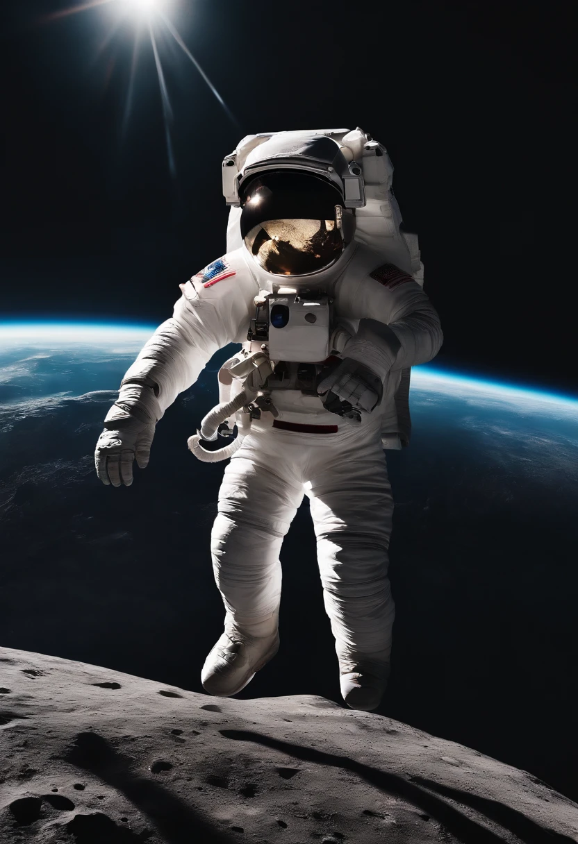 high high quality, 1 astronaut, Highqualityshadow, astronaut , Scissors in hand,Fashionab (SuperiorQuality、8K、32K、tmasterpiece、NFFSW:1.3)、(Fotorrealista:1.4)